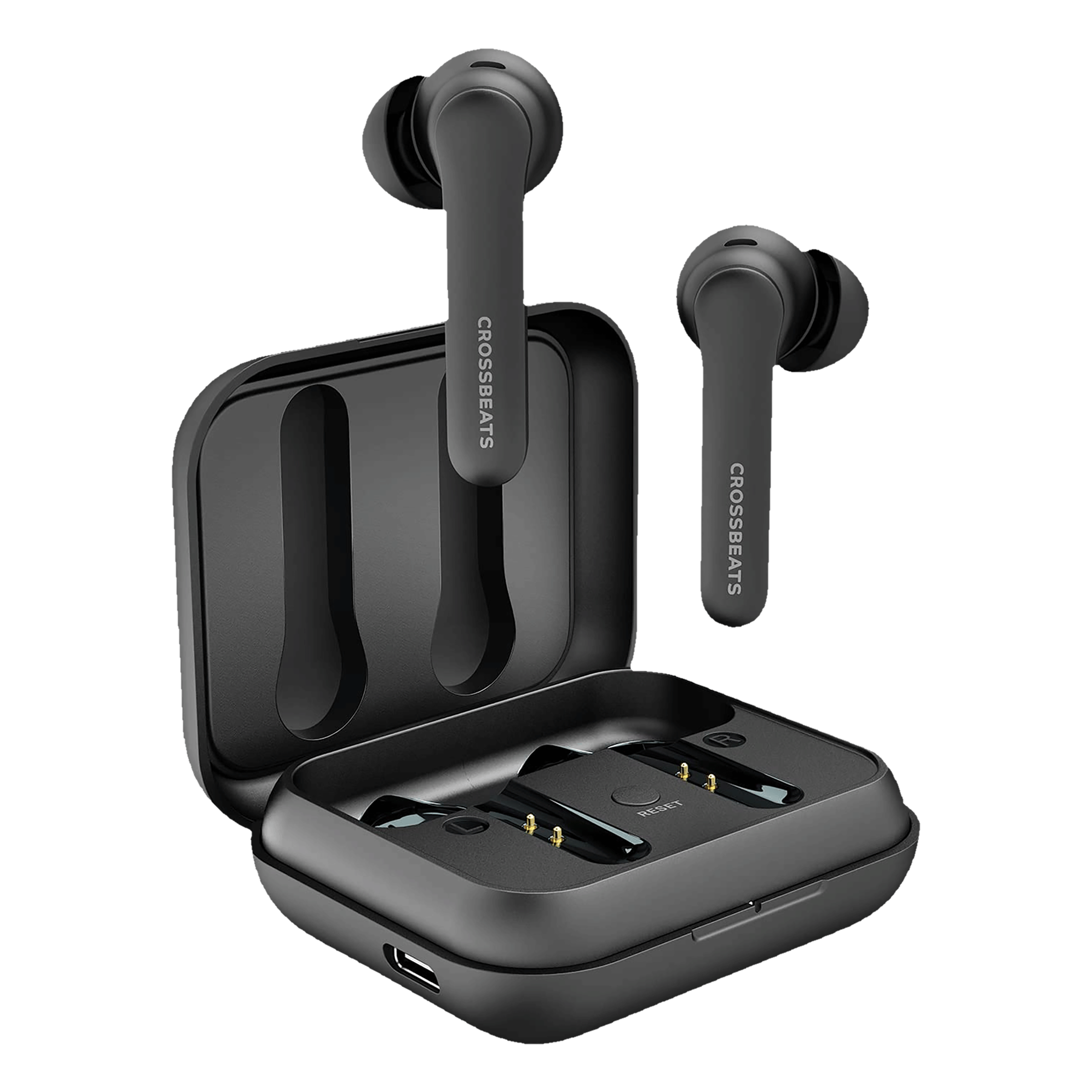 CROSSBEATS Enigma TWS Earbuds with Hybrid Active Noise Cancellation (IPX4 Water Resistant, 24 Hours Playback, Black)_4