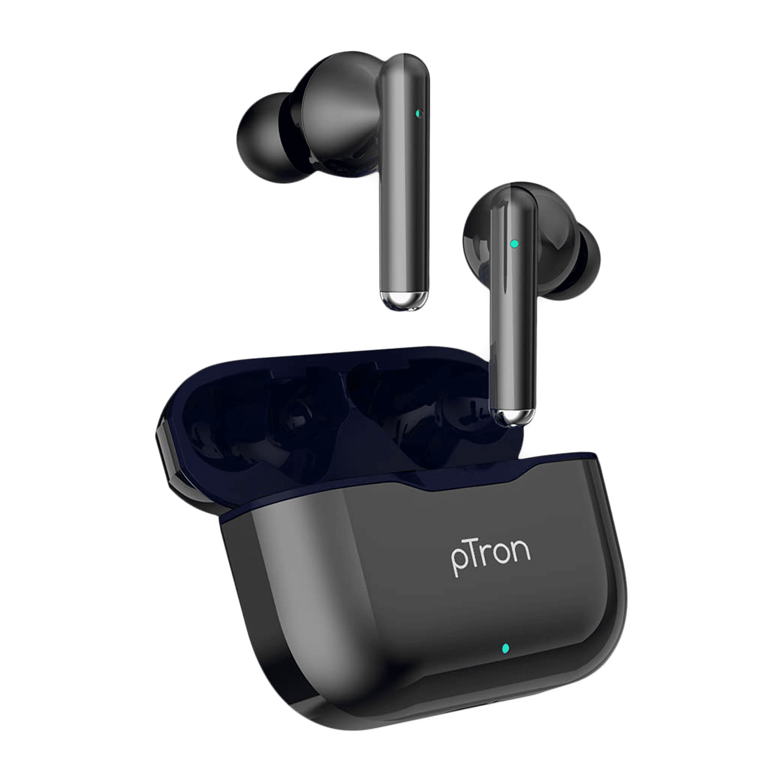 pTron Bassbuds Pixel 140318100 TWS Earbuds with Passive Noise Cancellation (IPX4 Sweat & Water Resistant, 20 Hours Playback, Black)_1