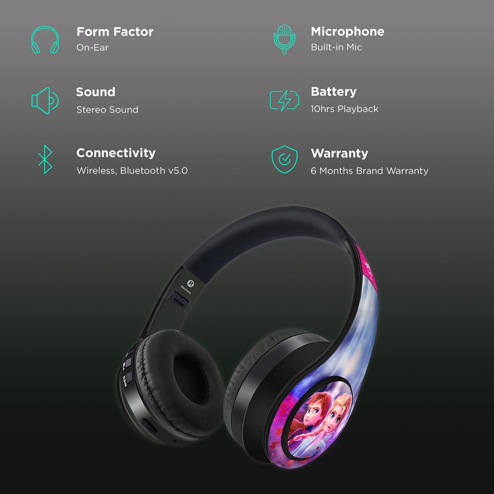 macmerise Stronger Together Decibel SODCIBLDD4874 Bluetooth Headphone with Mic (Built In FM Radio, On Ear, Multicolor)_2
