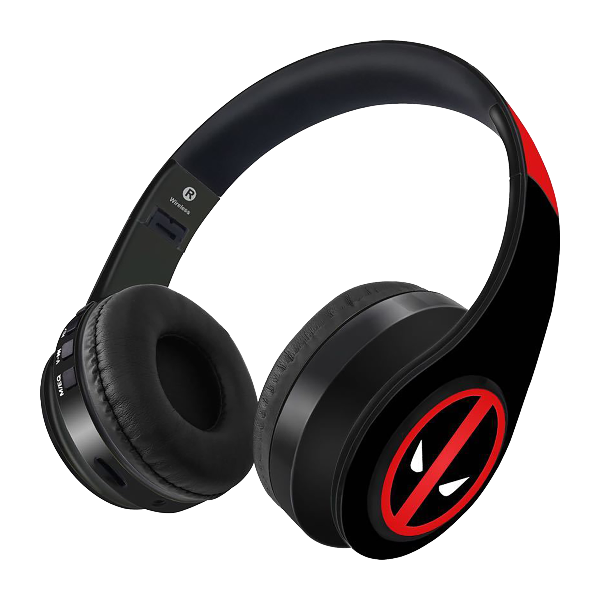 macmerise Face Focus Deadpool - Decibel SODCIBLMM3928 Bluetooth Headphone with Mic (Passive Noise Cancellation, On Ear, Multicolor)_1