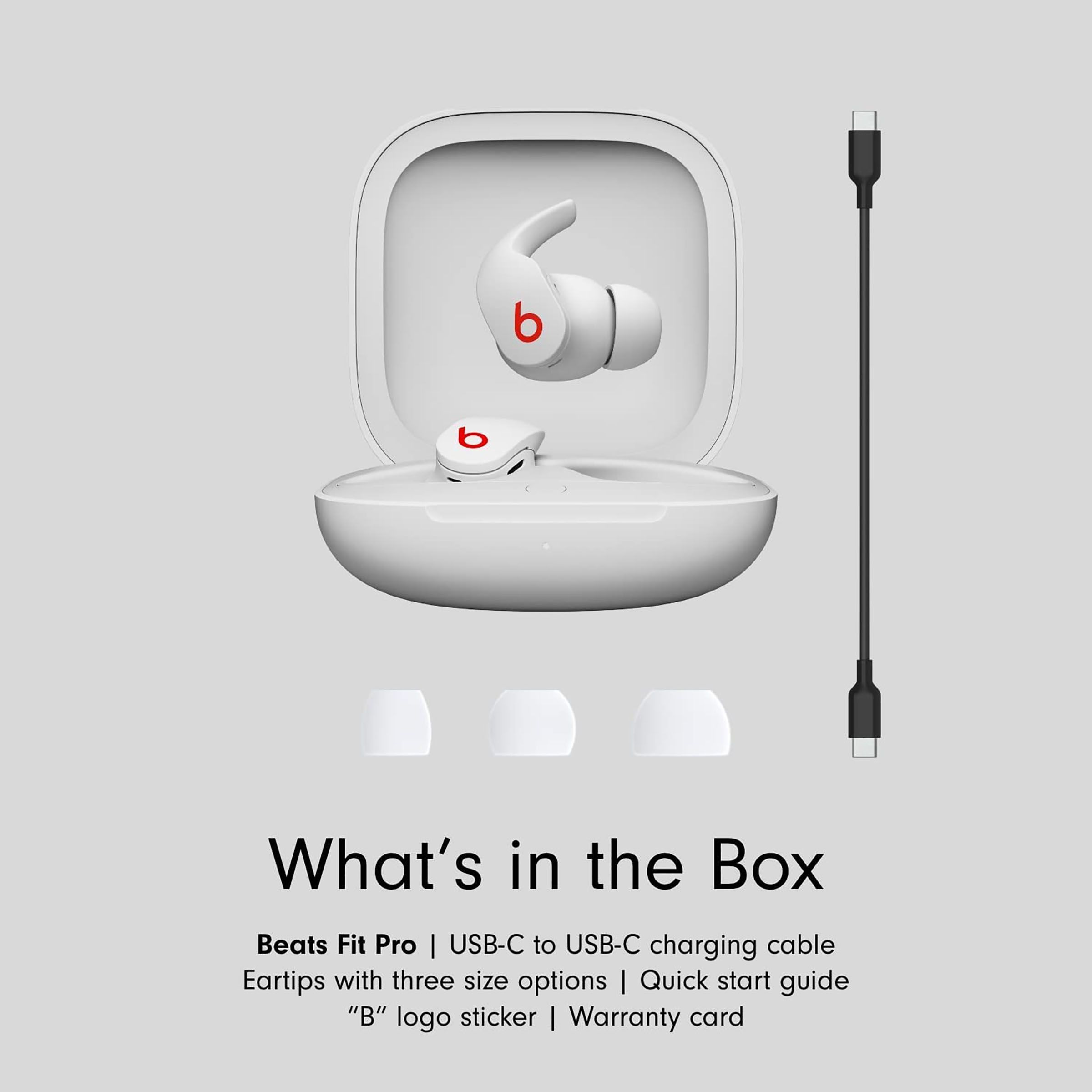 beats Fit Pro MK2G3ZM/A TWS Earbuds with Active Noise Cancellation (Sweat & Water Resistant, 24 Hours Playtime, Beats White)_3