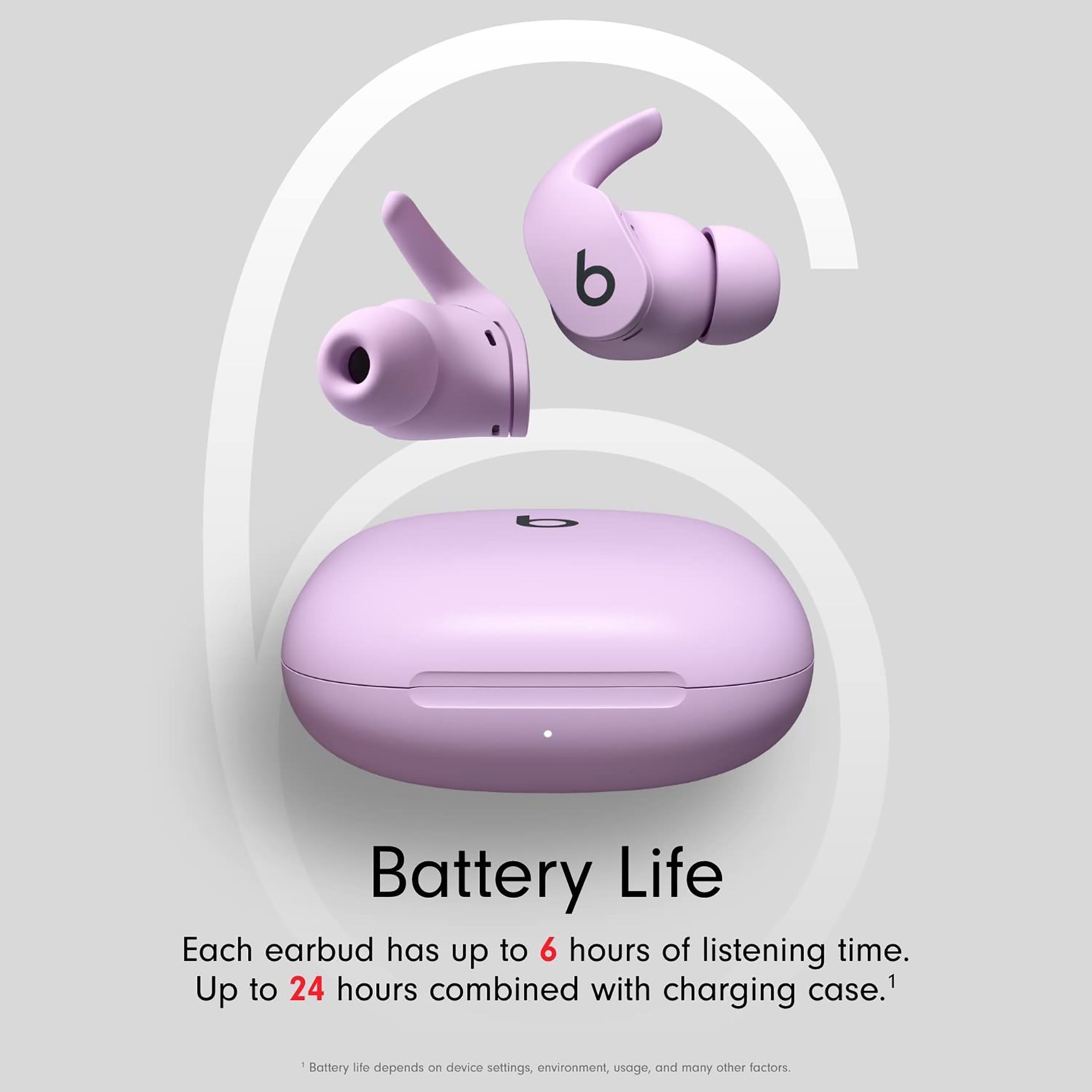 beats Fit Pro MK2H3ZM/A TWS Earbuds with Active Noise Cancellation (Sweat & Water Resistant, 24 Hours Playtime, Stone Purple)_10