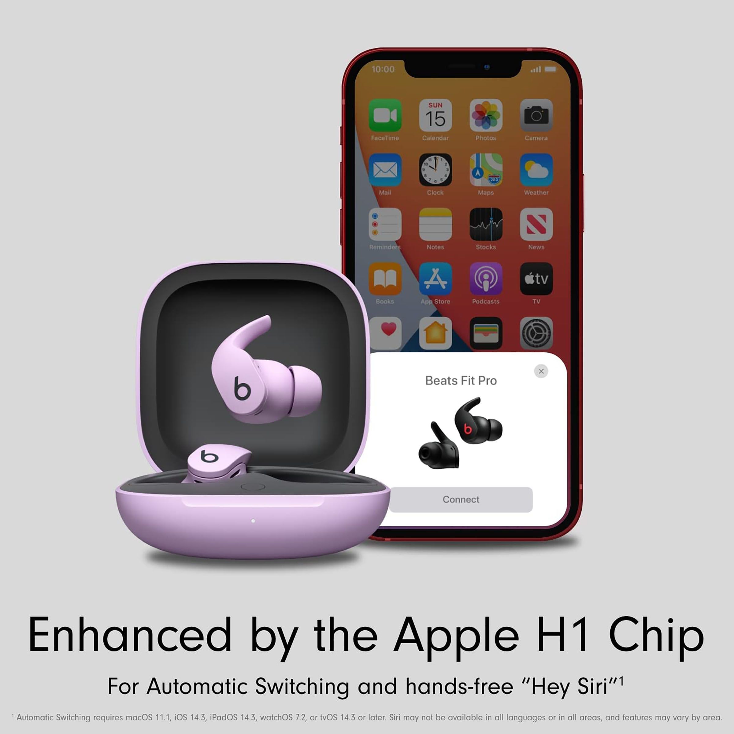 beats Fit Pro MK2H3ZM/A TWS Earbuds with Active Noise Cancellation (Sweat & Water Resistant, 24 Hours Playtime, Stone Purple)_11