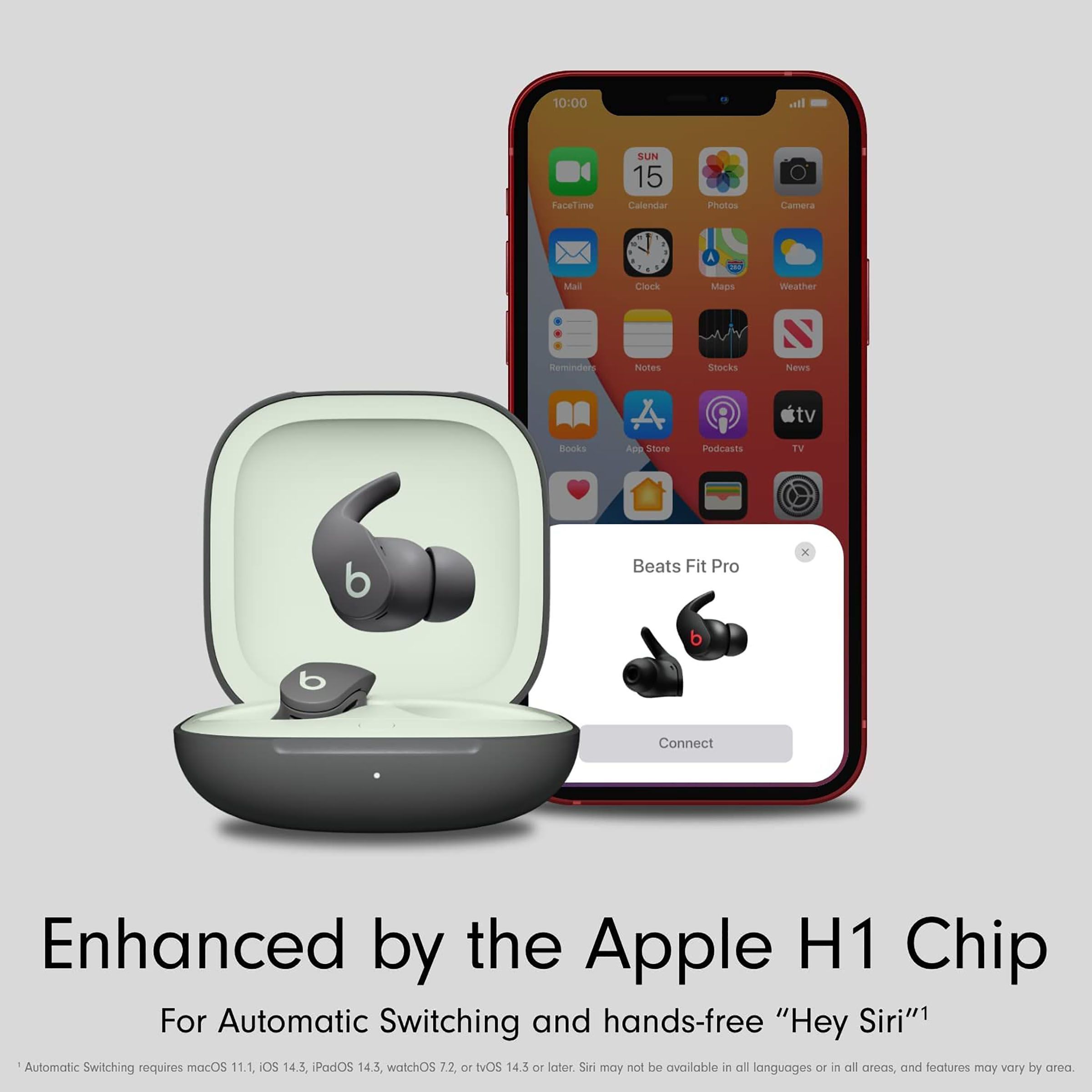 beats Fit Pro MK2J3ZM/A TWS Earbuds with Active Noise Cancellation (Sweat & Water Resistant, 24 Hours Playtime, Sage Grey)_10