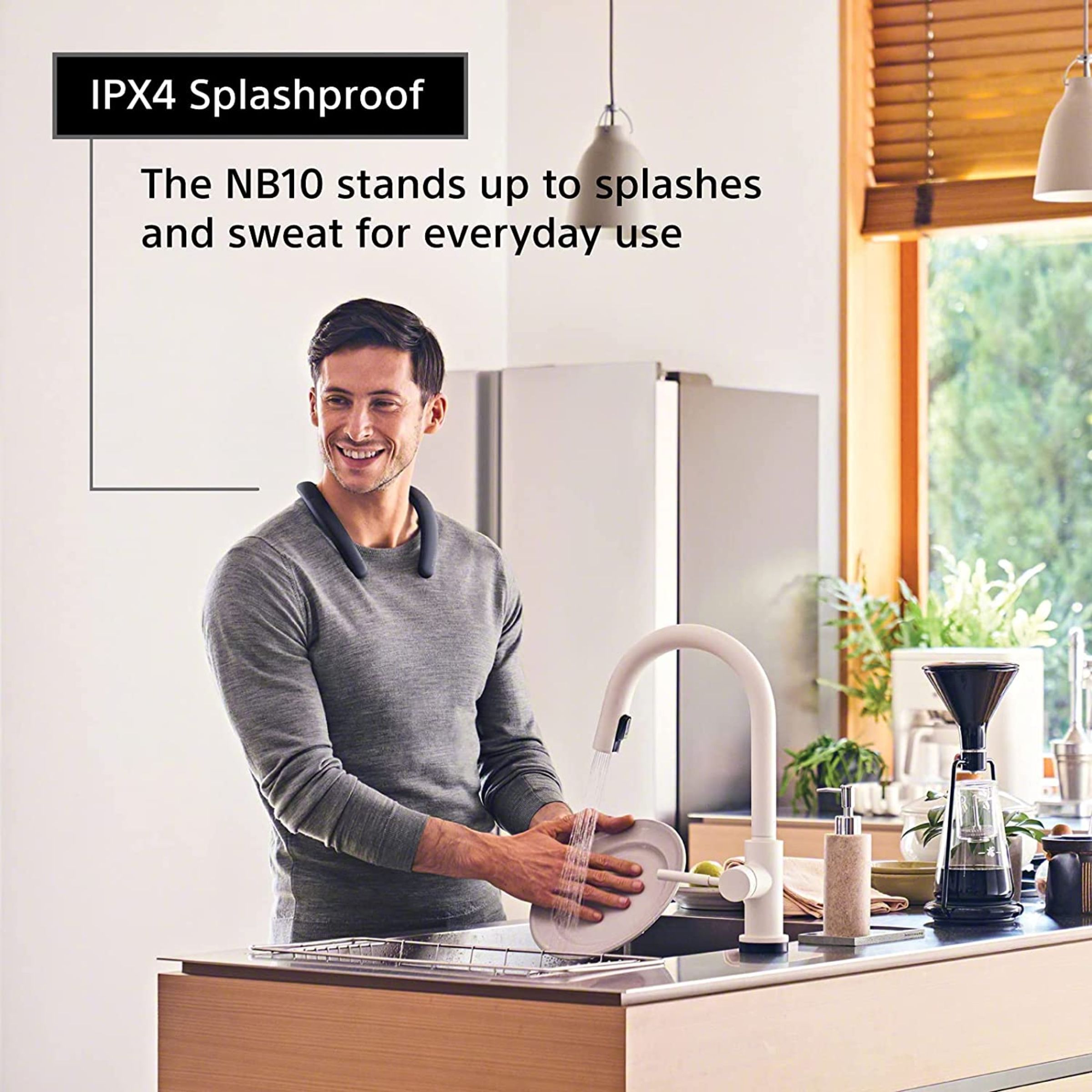 SONY SRS-NB10/BC IN Bone Conduction Bluetooth Headset (IPX4 Splashproof, 20 Hours Playtime, Charcoal Grey)_11