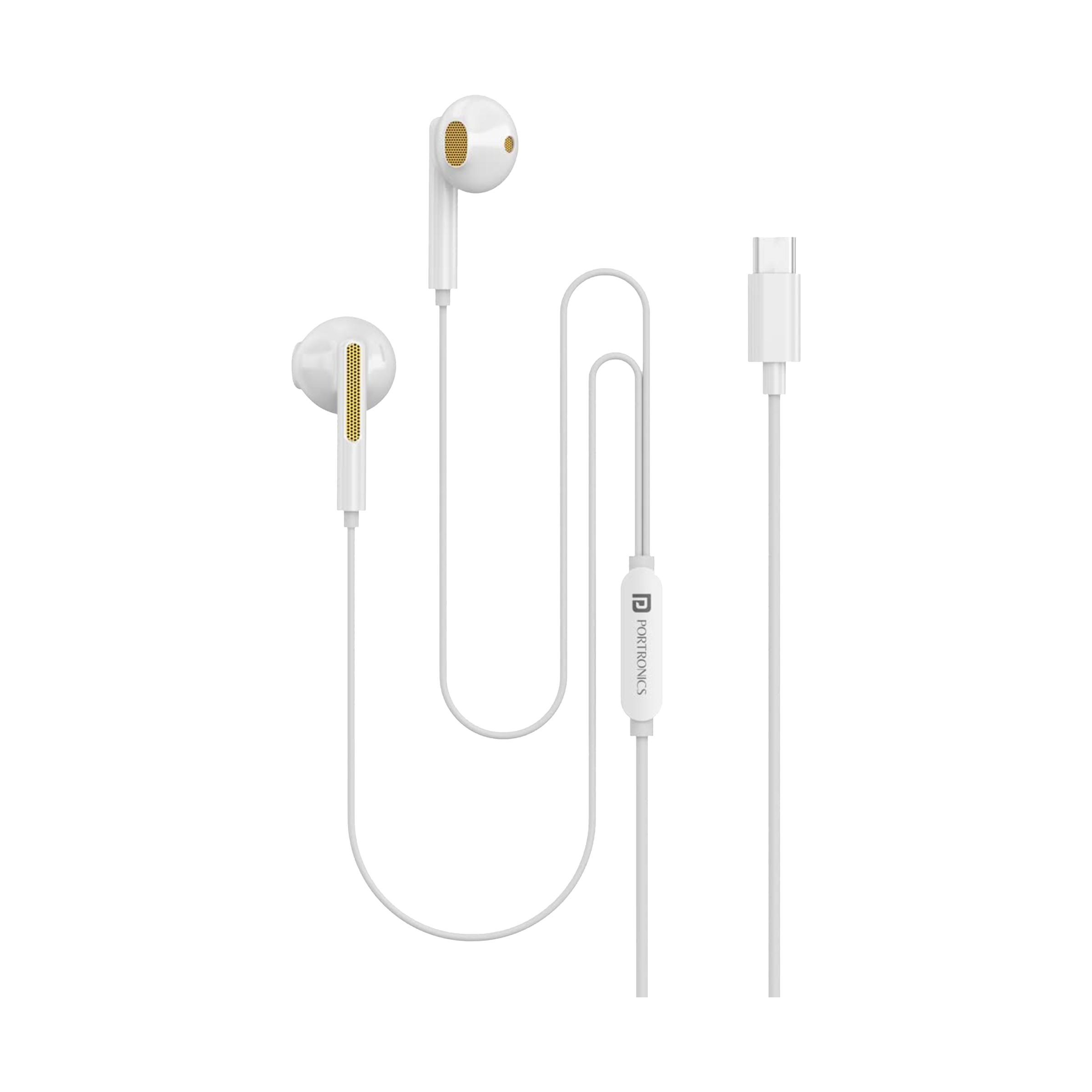 PORTRONICS Conch 120 POR 1550 Wired Earphone with Mic (In Ear, Yellow) PORTRONICS Conch 120 POR 1550 Wired Earphone with Mic (In Ear, Yellow)_1