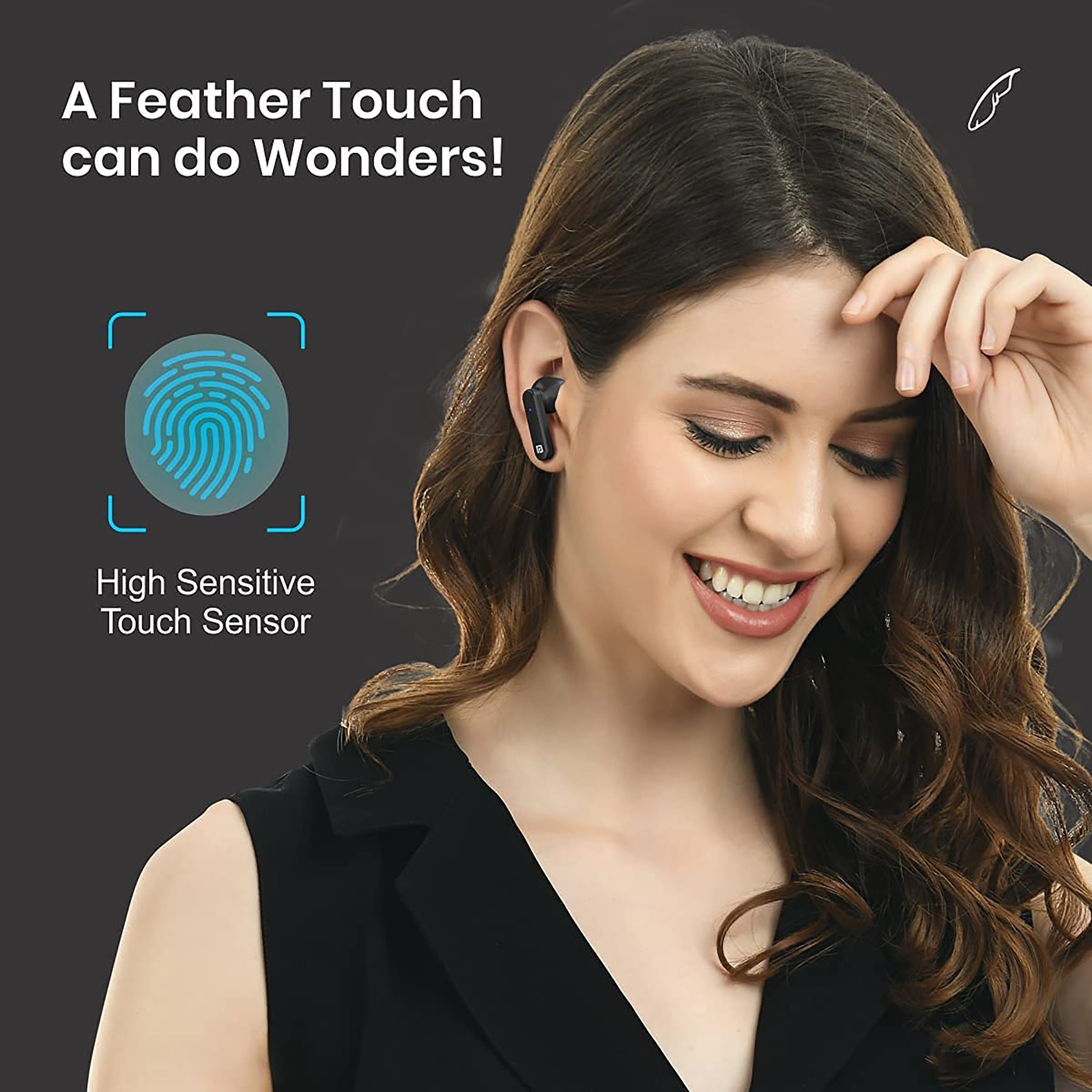 PORTRONICS Harmonics Twins S2 POR 1322 TWS Earbuds (Sweatproof & Water Resistant, 20 Hours Playback, Black)_4