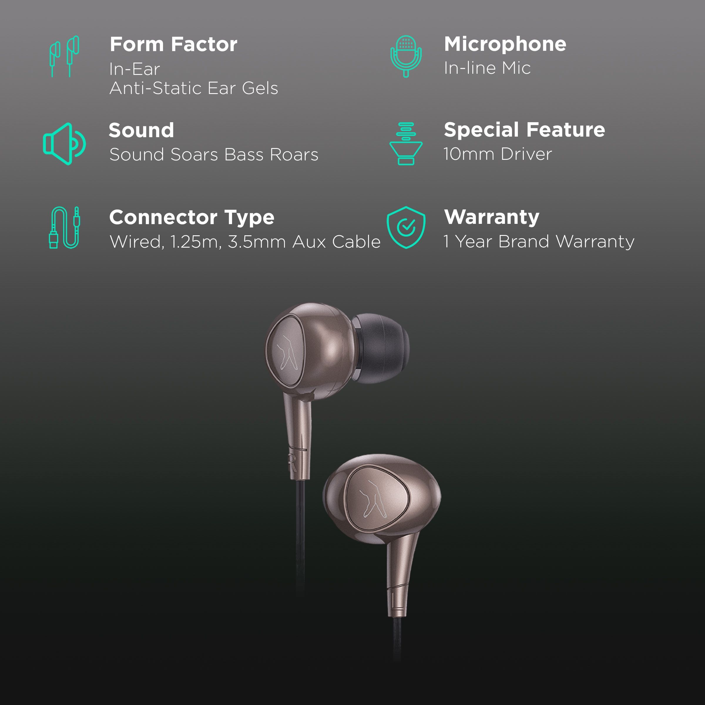 fingers UpTune Wired Earphone with Mic (In Ear, Mocha Brown)_2