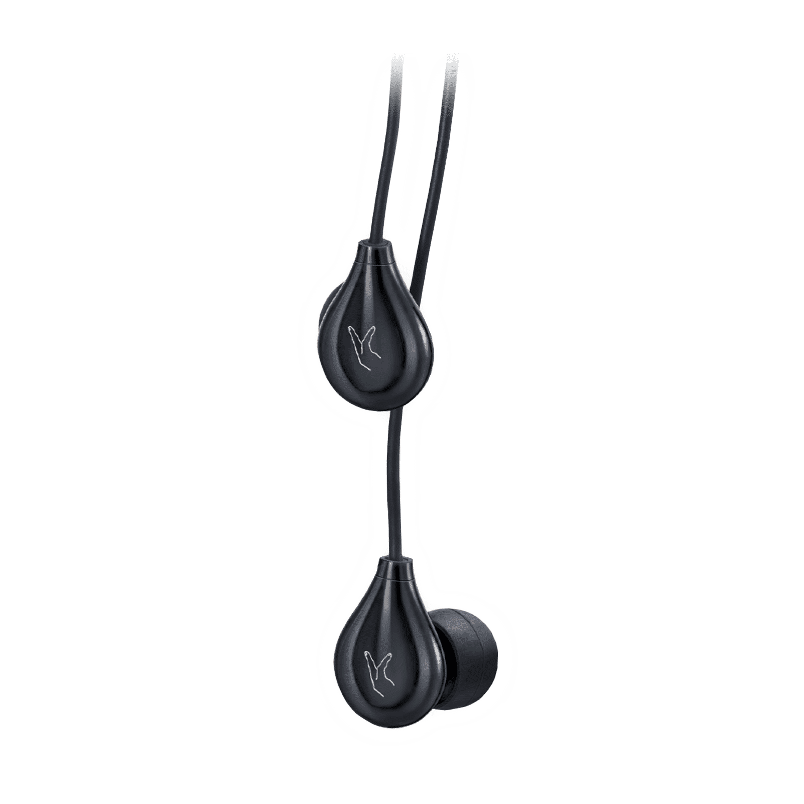 fingers Droplets Wired Earphone with Mic (In Ear, Piano Black)_3