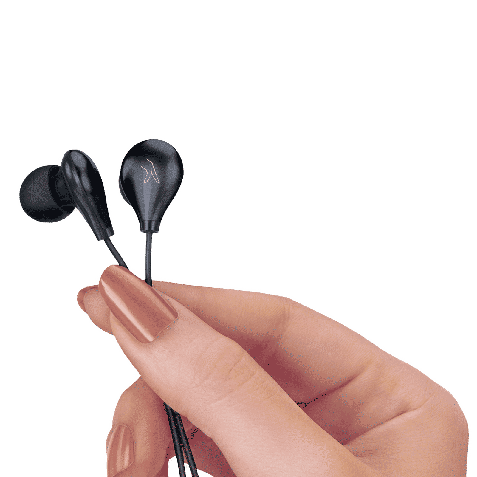 fingers Droplets Wired Earphone with Mic (In Ear, Piano Black)_4