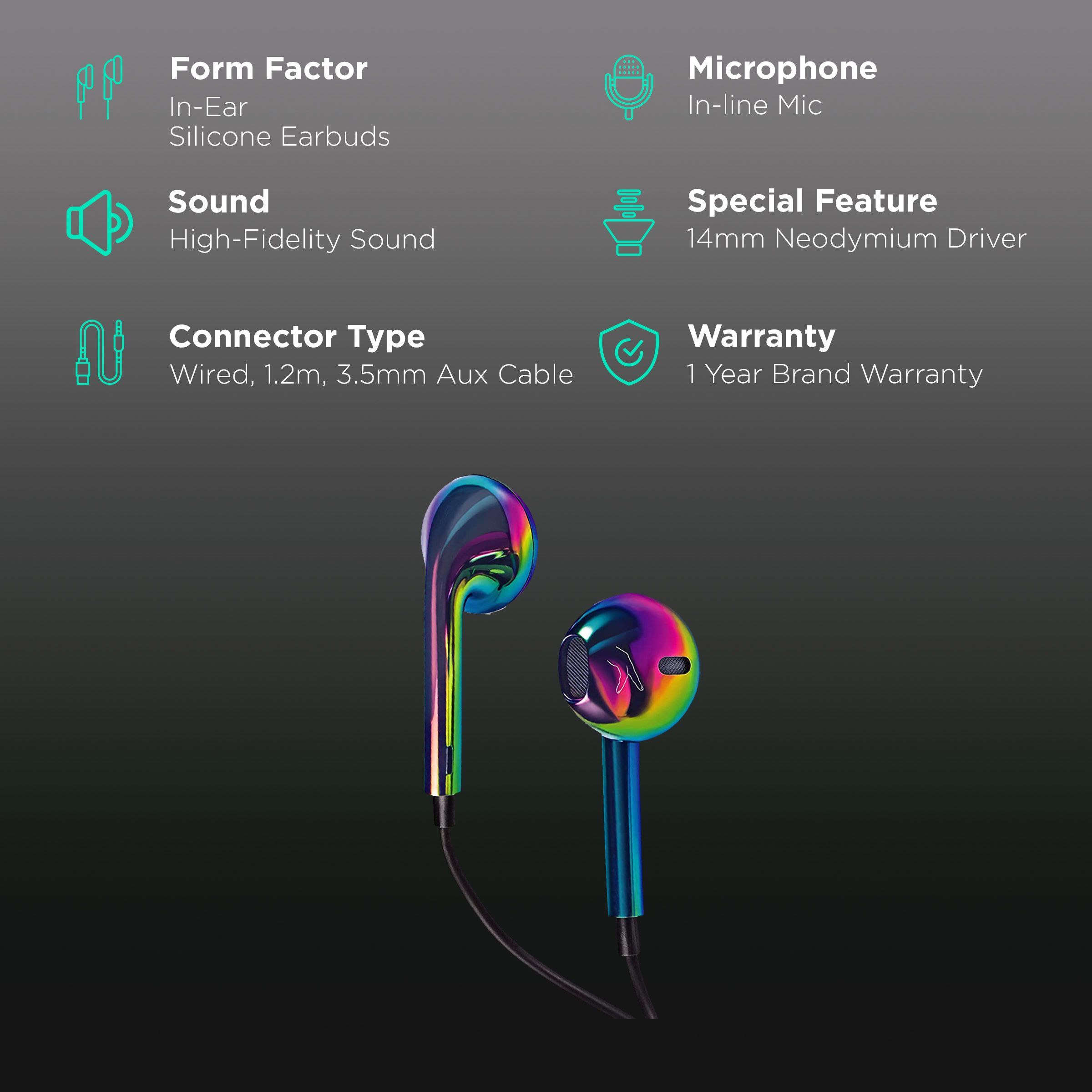fingers SoundReflex W5 Wired Earphone with Mic (In Ear, Metallic Fusion)_2