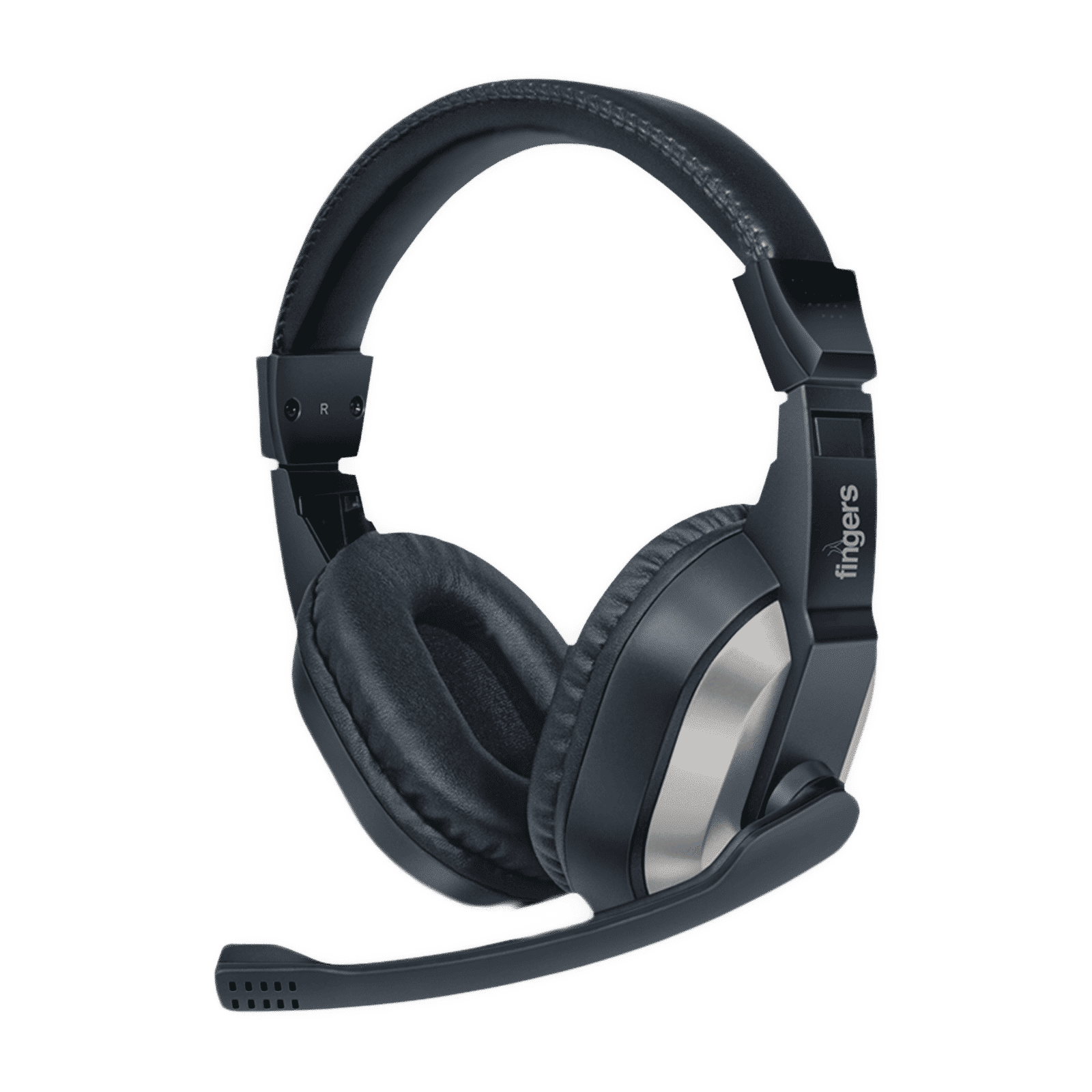 fingers F10 Wired Gaming Headset (Dual Pin, On Ear, Black/Slate Grey)_1