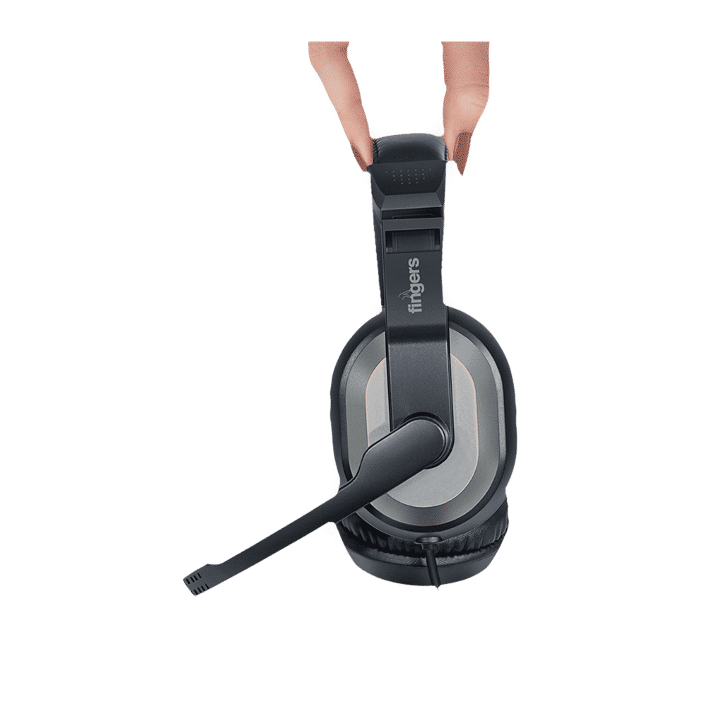 fingers F10 Wired Gaming Headset (Dual Pin, On Ear, Black/Slate Grey)_3