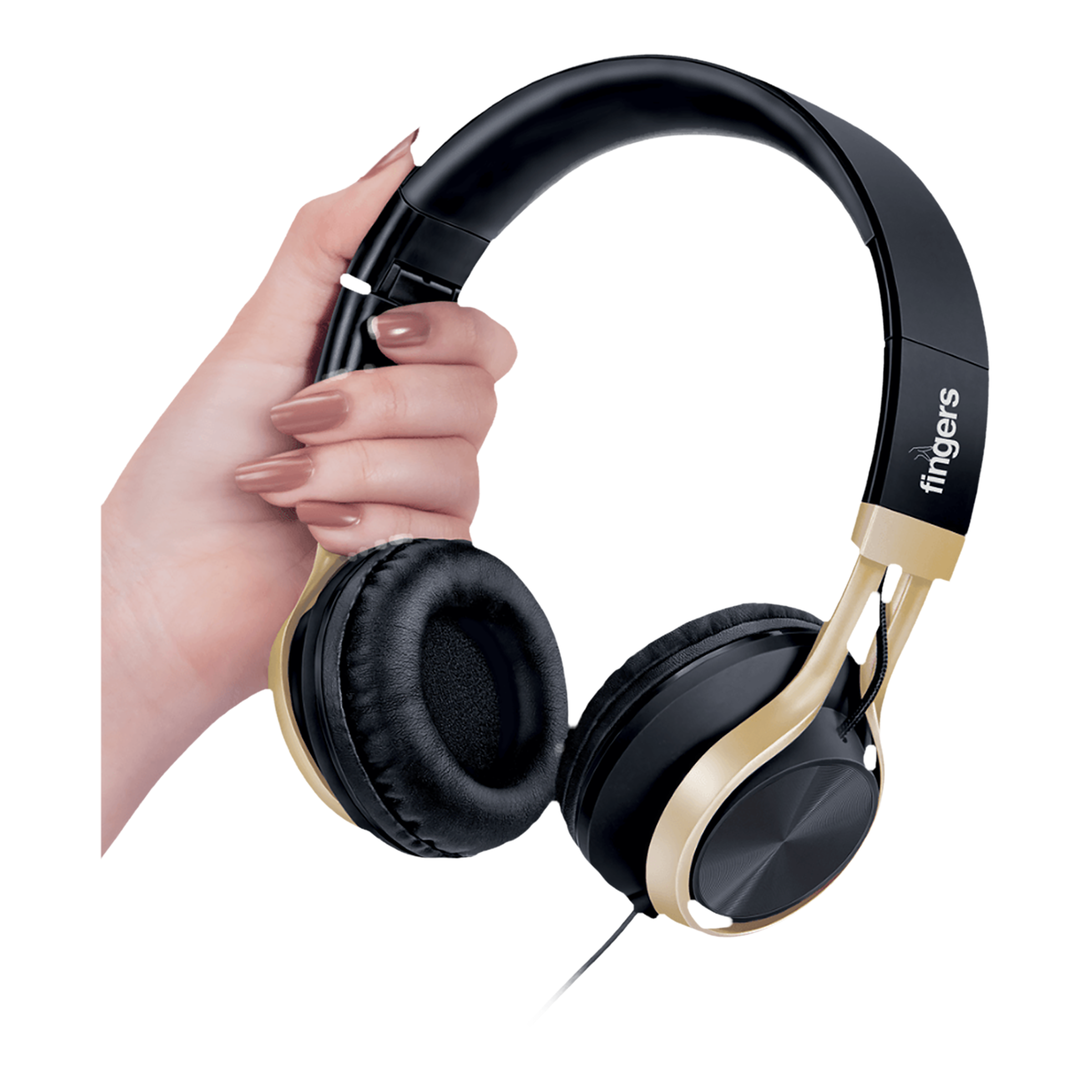 fingers Showstopper H5 Wired Headphone with Mic (On Ear, Black/Soft Gold) fingers Showstopper H5 Wired Headphone with Mic (On Ear, Black/Soft Gold)_3