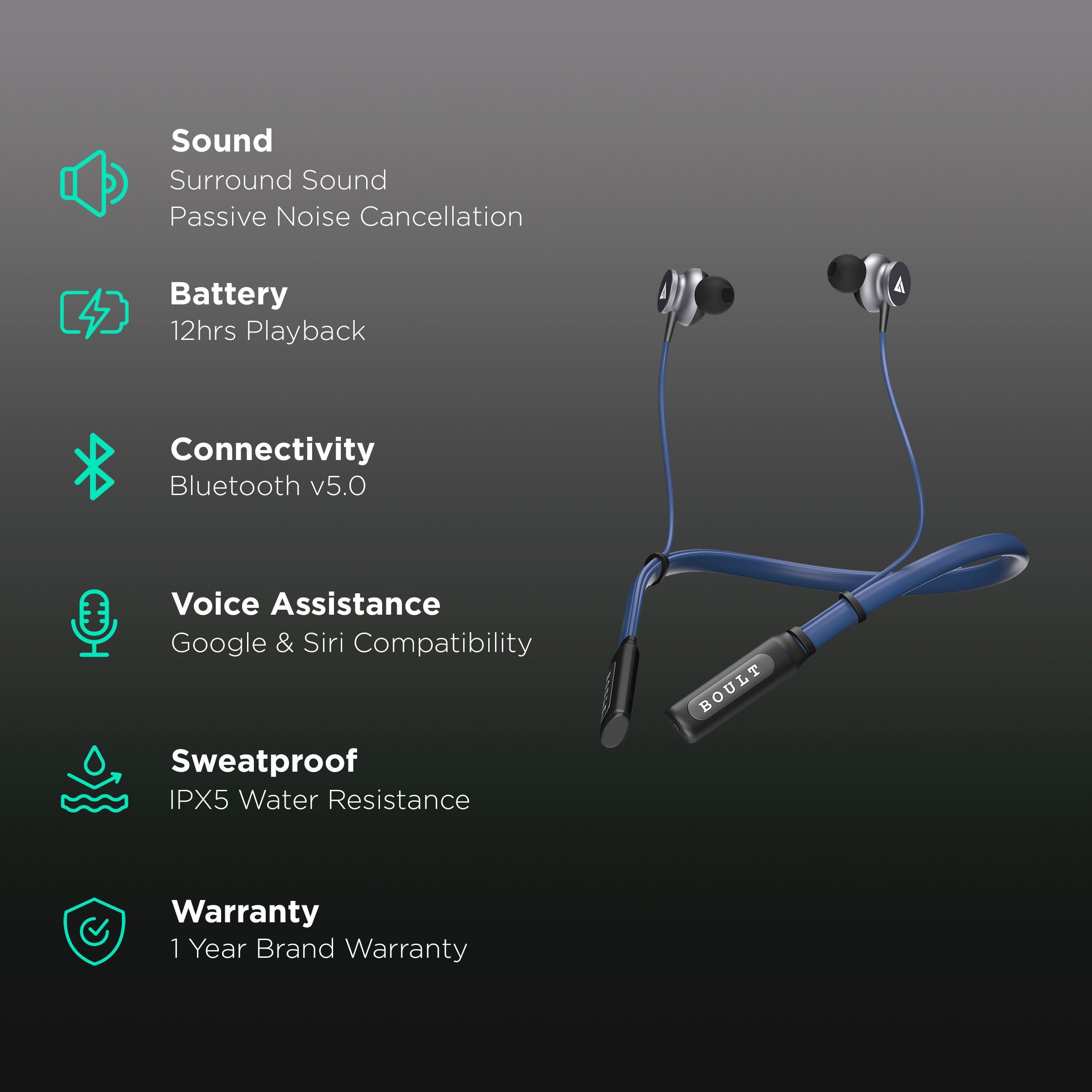 GOBOULT ProBass Curve BA-RD-Curve Neckband with Passive Noise Cancellation (IPX5 Water Resistant, Google & Siri Compatibility, Blue) GOBOULT ProBass Curve BA-RD-Curve Neckband with Passive Noise Cancellation (IPX5 Water Resistant, Google & Siri Compatibility, Blue)_2