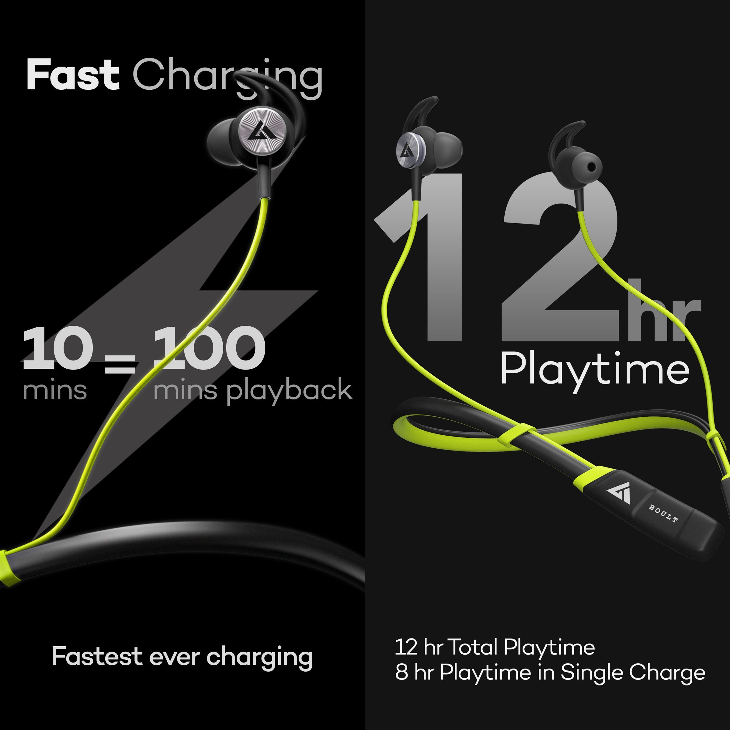 GOBOULT ProBass Curve Pro BA-RD-CurvePro Neckband with Noise Isolation (IPX5 Sweat & Water Resistant, Google & Siri Compatibility, Green)_7