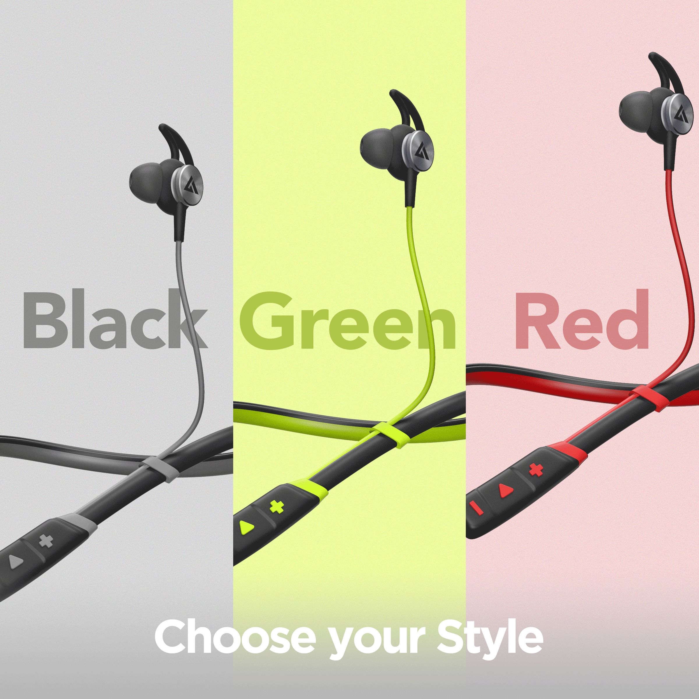 GOBOULT ProBass Curve Pro BA-RD-CurvePro Neckband with Noise Isolation (IPX5 Sweat & Water Resistant, Google & Siri Compatibility, Green)_4