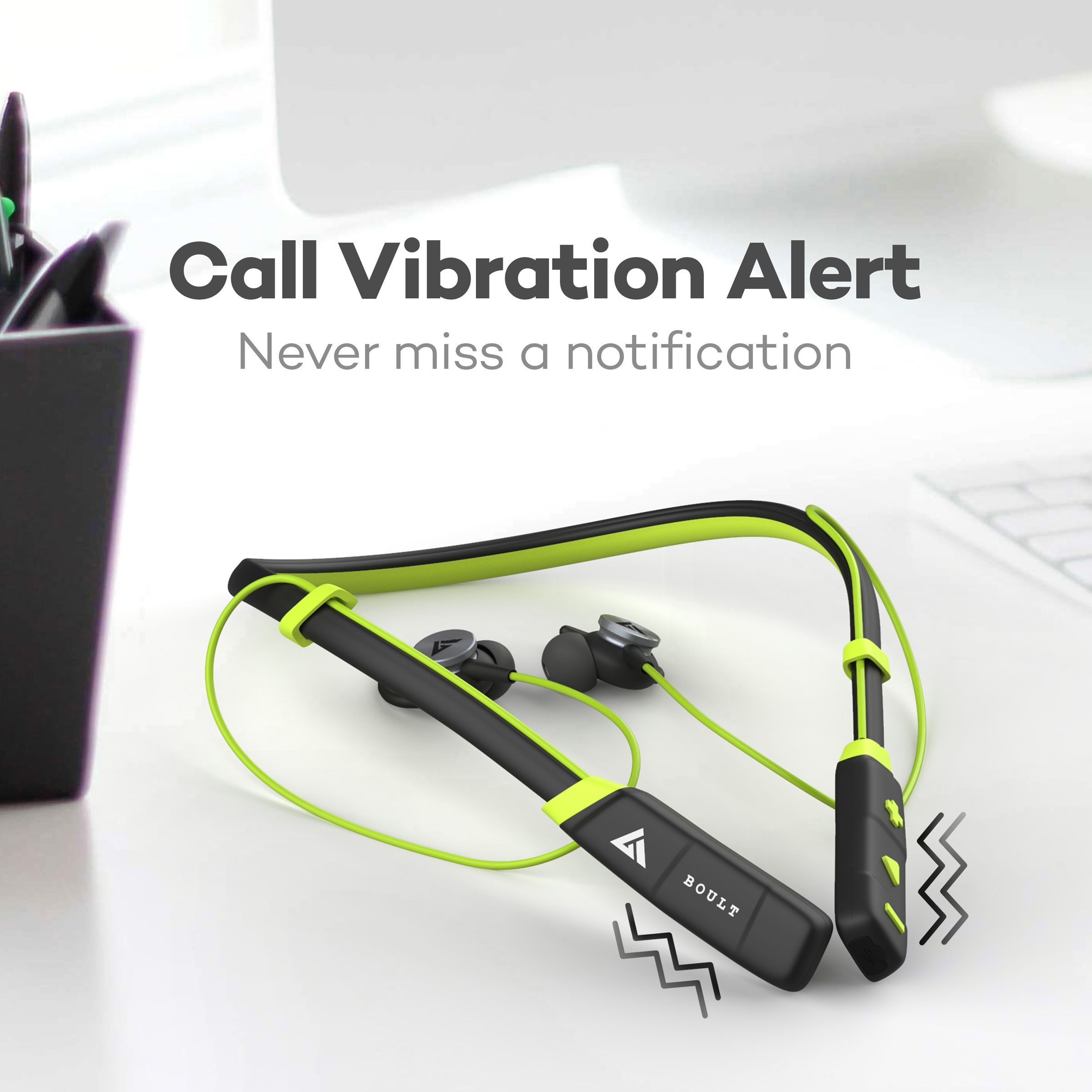 GOBOULT ProBass Curve Pro BA-RD-CurvePro Neckband with Noise Isolation (IPX5 Sweat & Water Resistant, Google & Siri Compatibility, Green)_5