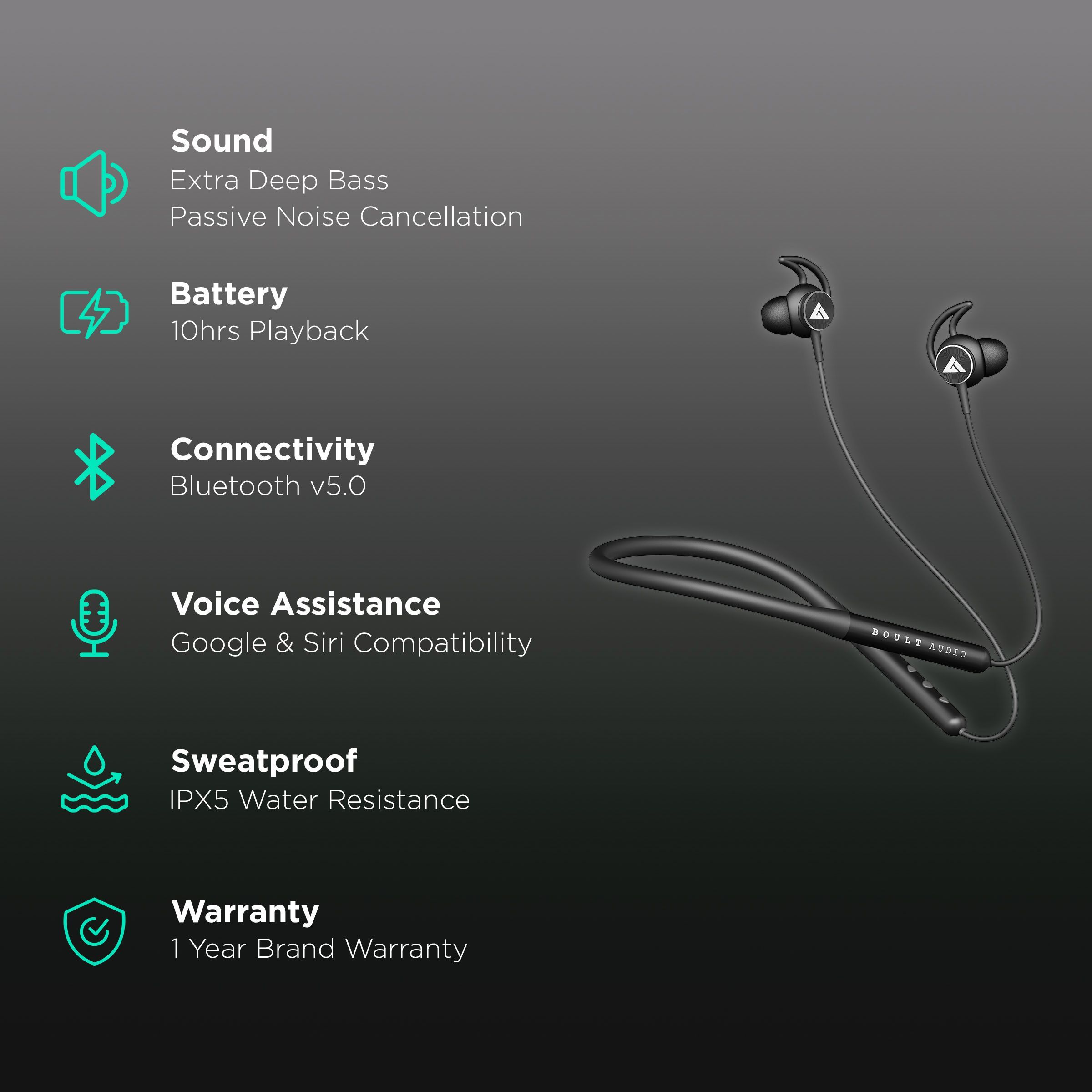 GOBOULT ProBass Escape Neckband with Passive Noise Cancellation (IPX5 Water Resistant, Upto 10 Hours Playback, Black) GOBOULT ProBass Escape Neckband with Passive Noise Cancellation (IPX5 Water Resistant, Upto 10 Hours Playback, Black)_2