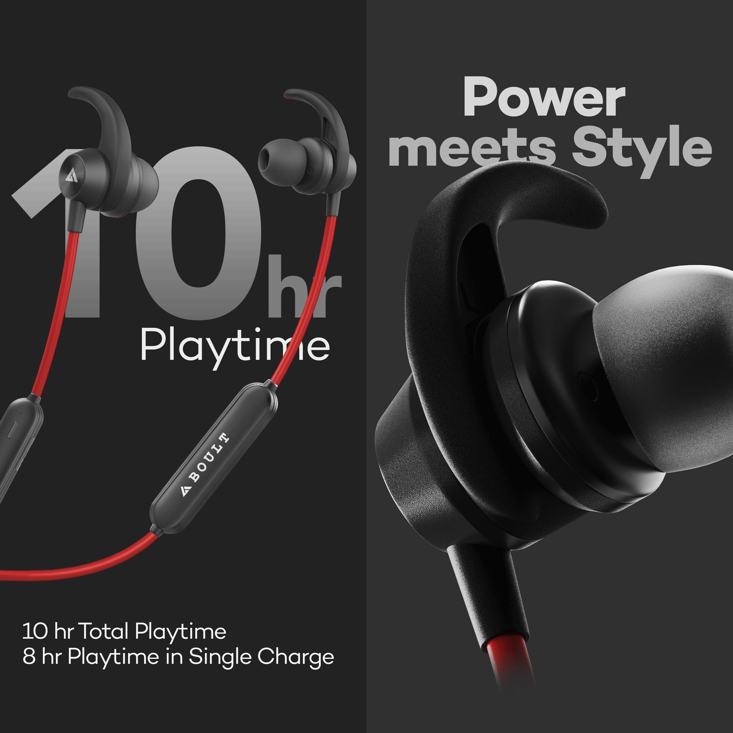 GOBOULT Probass X1-WL BA-RD-X1-WL Neckband with Noise Isolation (IPX5 Sweat & Water Resistant, Google & Siri Compatibility, Red)_7