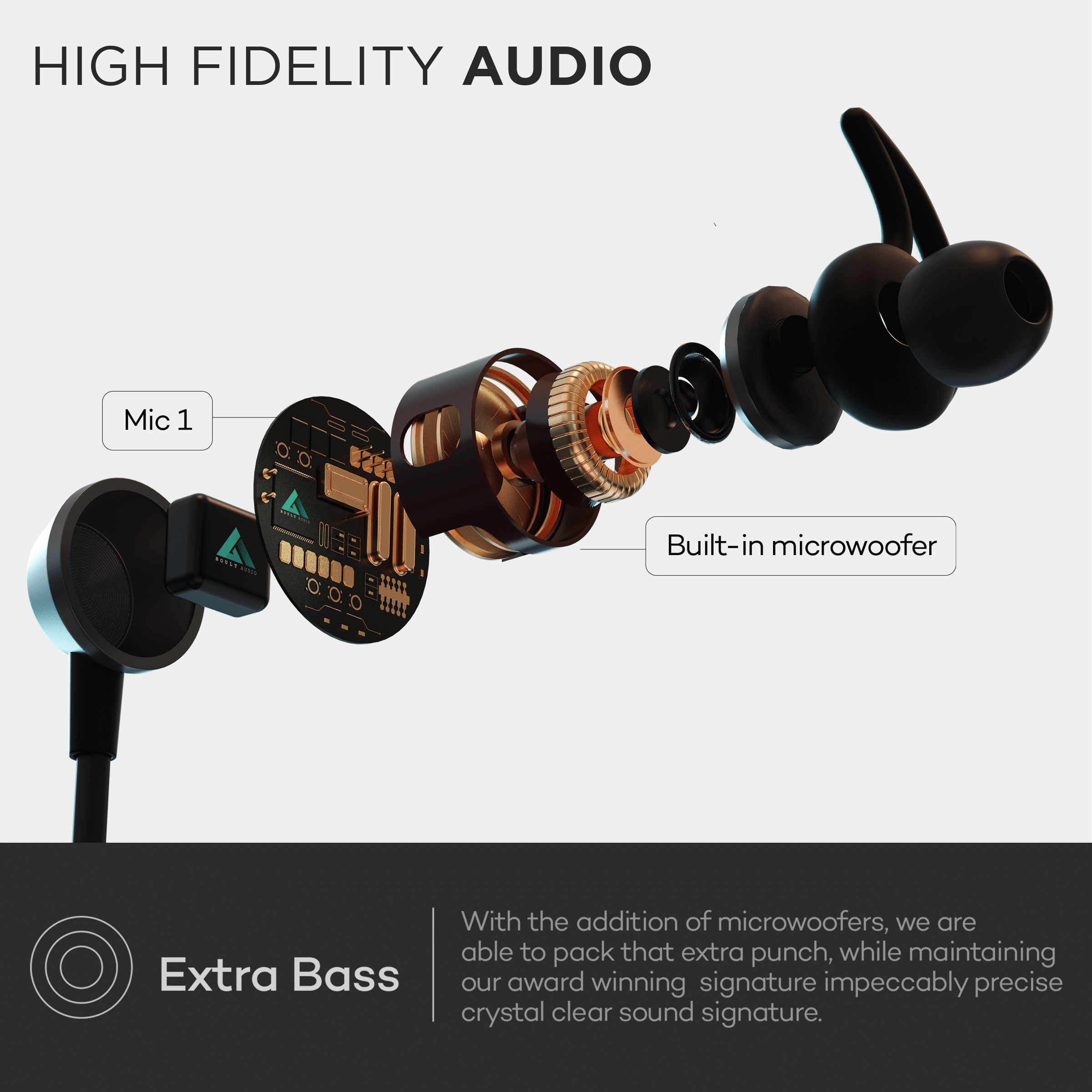 GOBOULT Probass X-Charge BA-RD-XCharge Neckband (IPX5 Water Resistant, 20 Hours Playtime, Black)_6