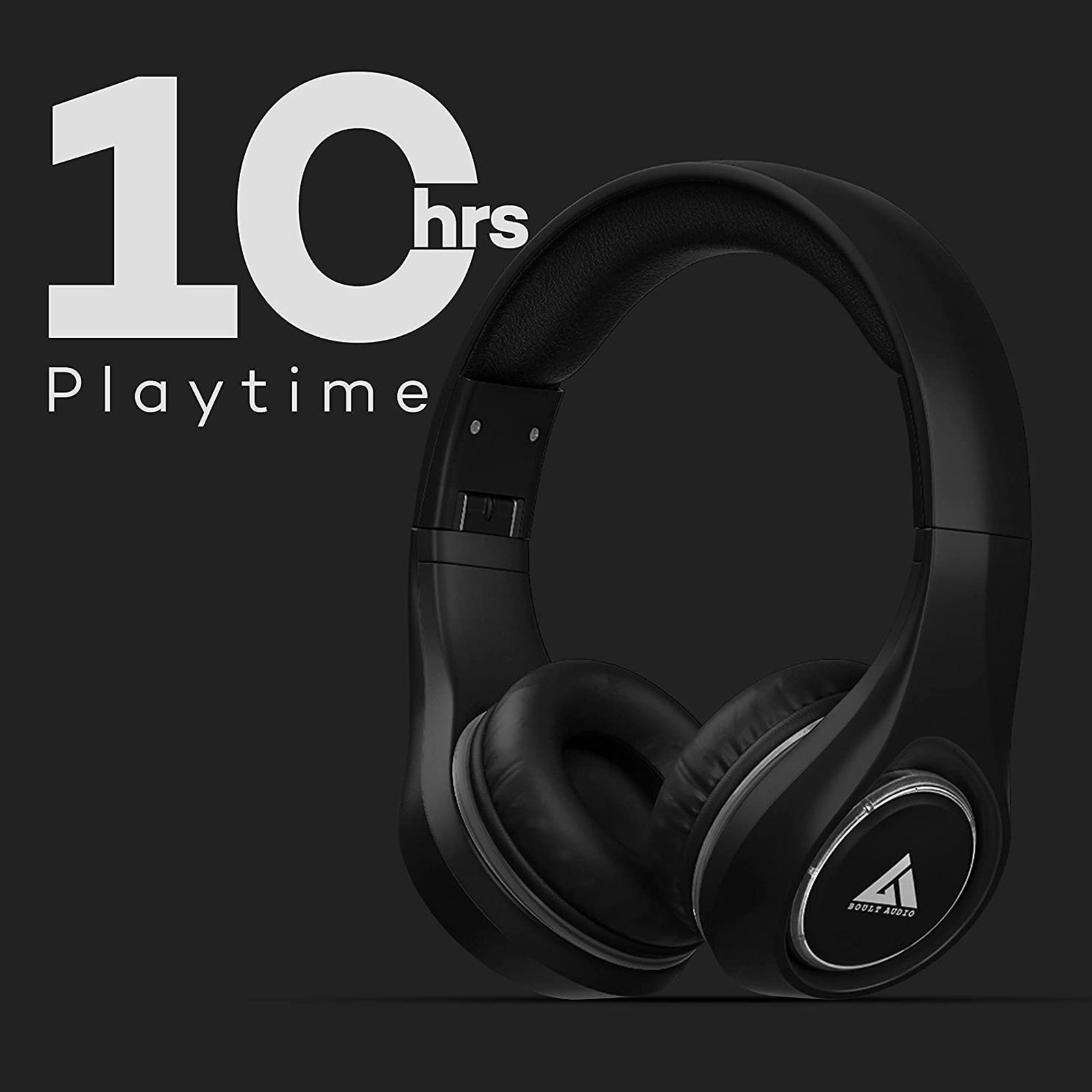 GOBOULT ProBass FluidX BA-RD-FluidX On-Ear Wireless Headphones with Mic (Voice Assistant, Black)_3