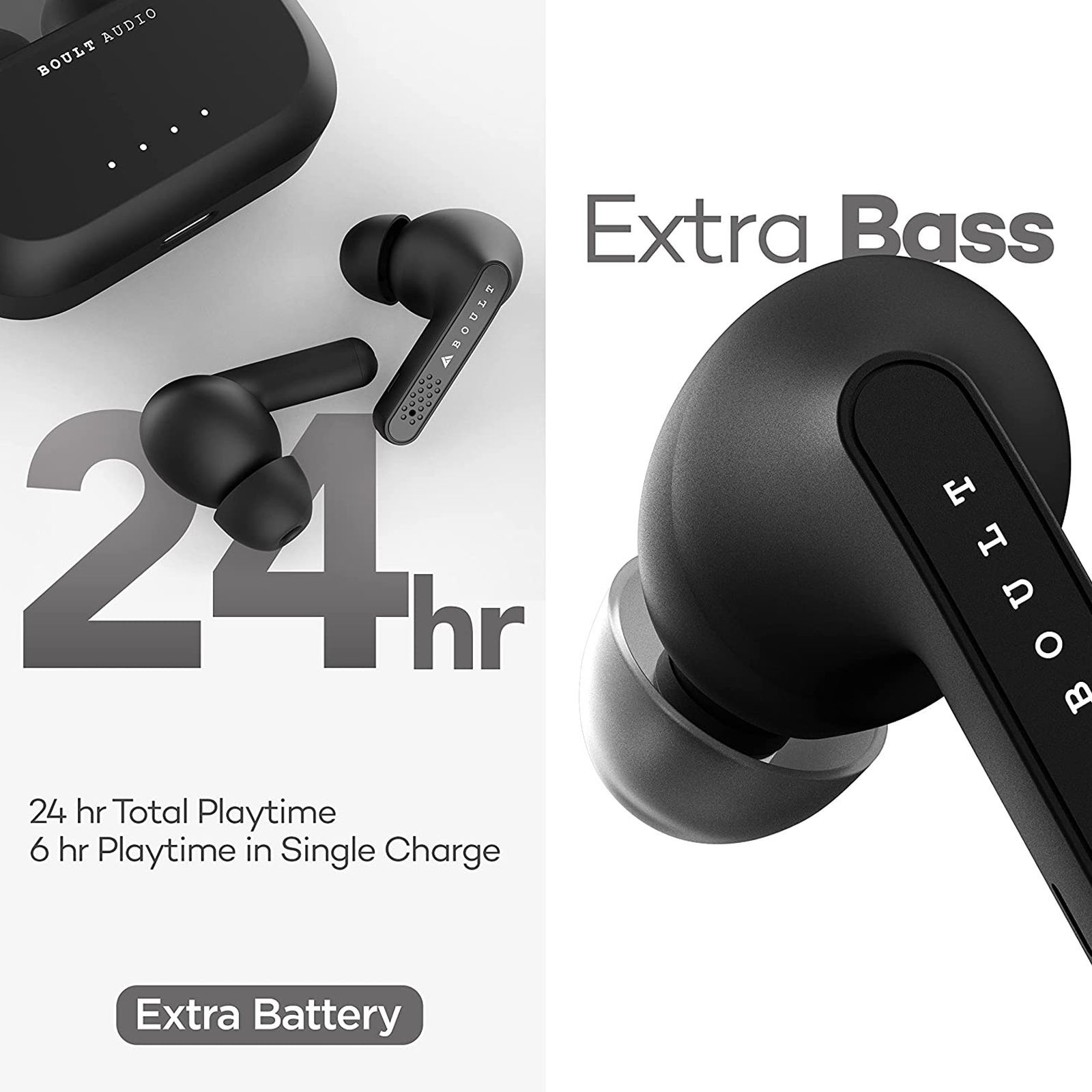 GOBOULT AirBass Propods BA-RD-Propods In-Ear Truly Wireless Earbuds With Mic (Bluetooth 5.0, Microwoofers, Black)_4