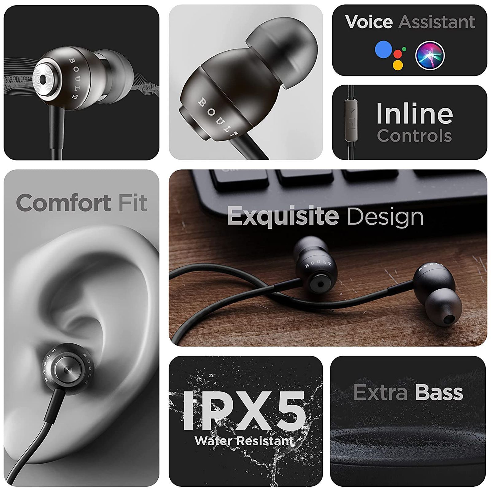 GOBOULT Bassbuds StormX BA-RD-StormX In-Ear Wired Earphone with Mic (Deep Bass, Grey) GOBOULT Bassbuds StormX BA-RD-StormX In-Ear Wired Earphone with Mic (Deep Bass, Grey)_4