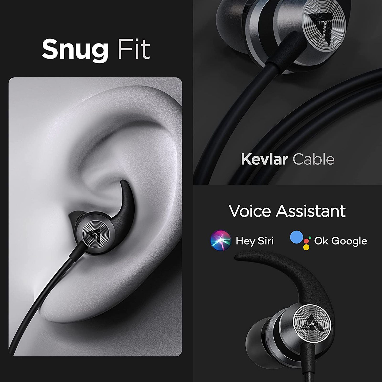 GOBOULT Bassbuds X1 BA-RD-X1 In-Ear Wired  Earphone with Mic (Extra Bass, Black)_3