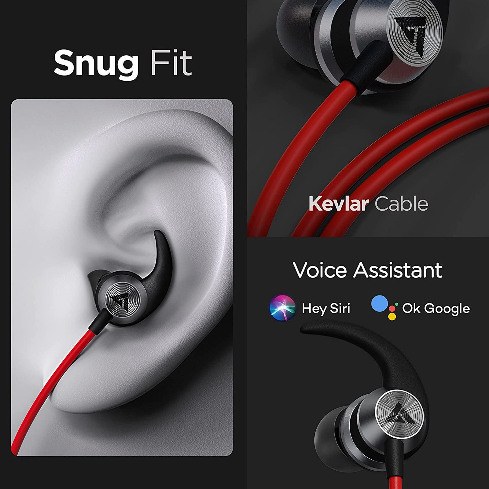 GOBOULT Bassbuds X1 BA-RD-X1 In-Ear Wired  Earphone with Mic (Extra Bass, Red)_7