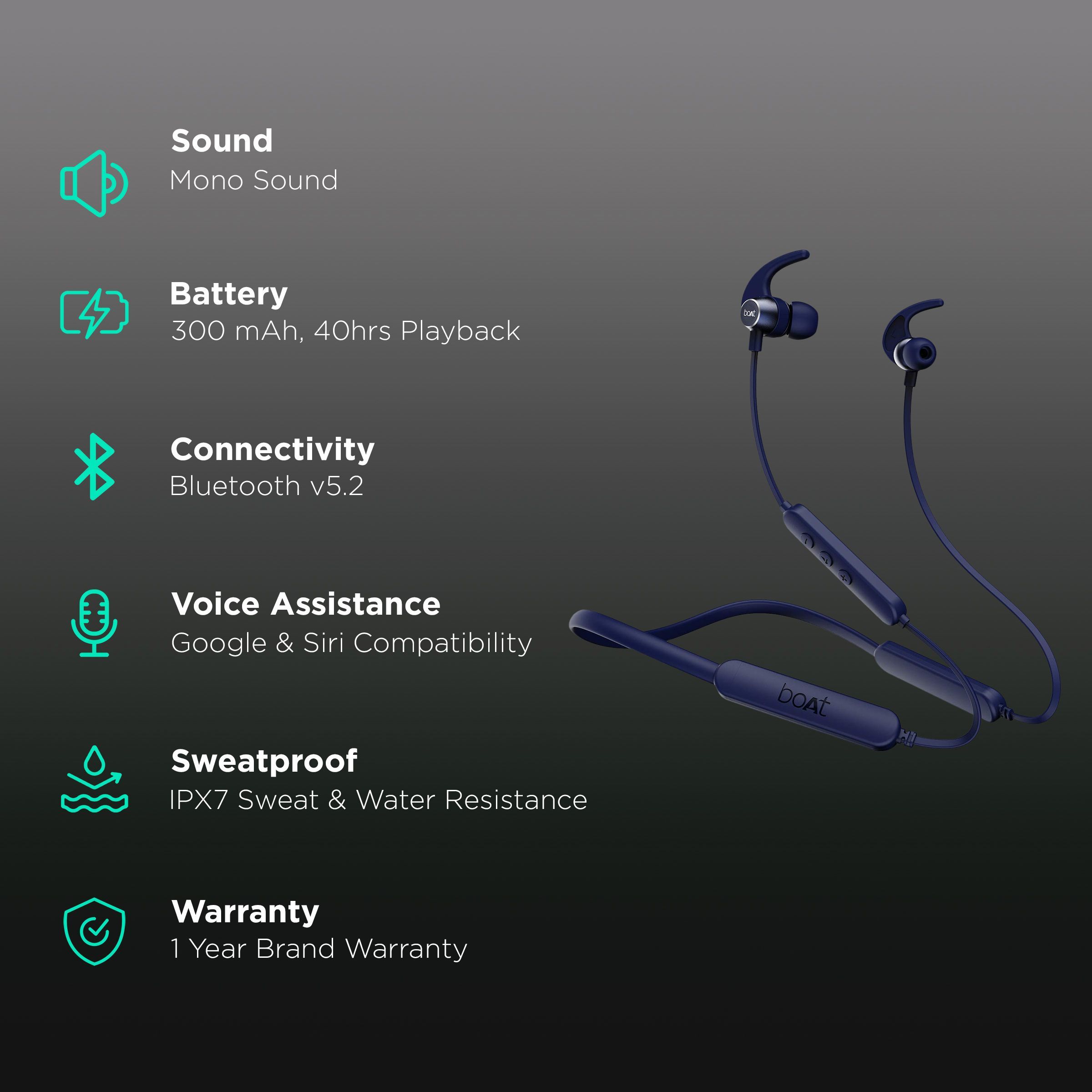 boAt Rockerz 255 Pro+ Neckband (IPX7 Sweat & Water Resistant, Google & Siri Compatibility, Navy Blue)_2