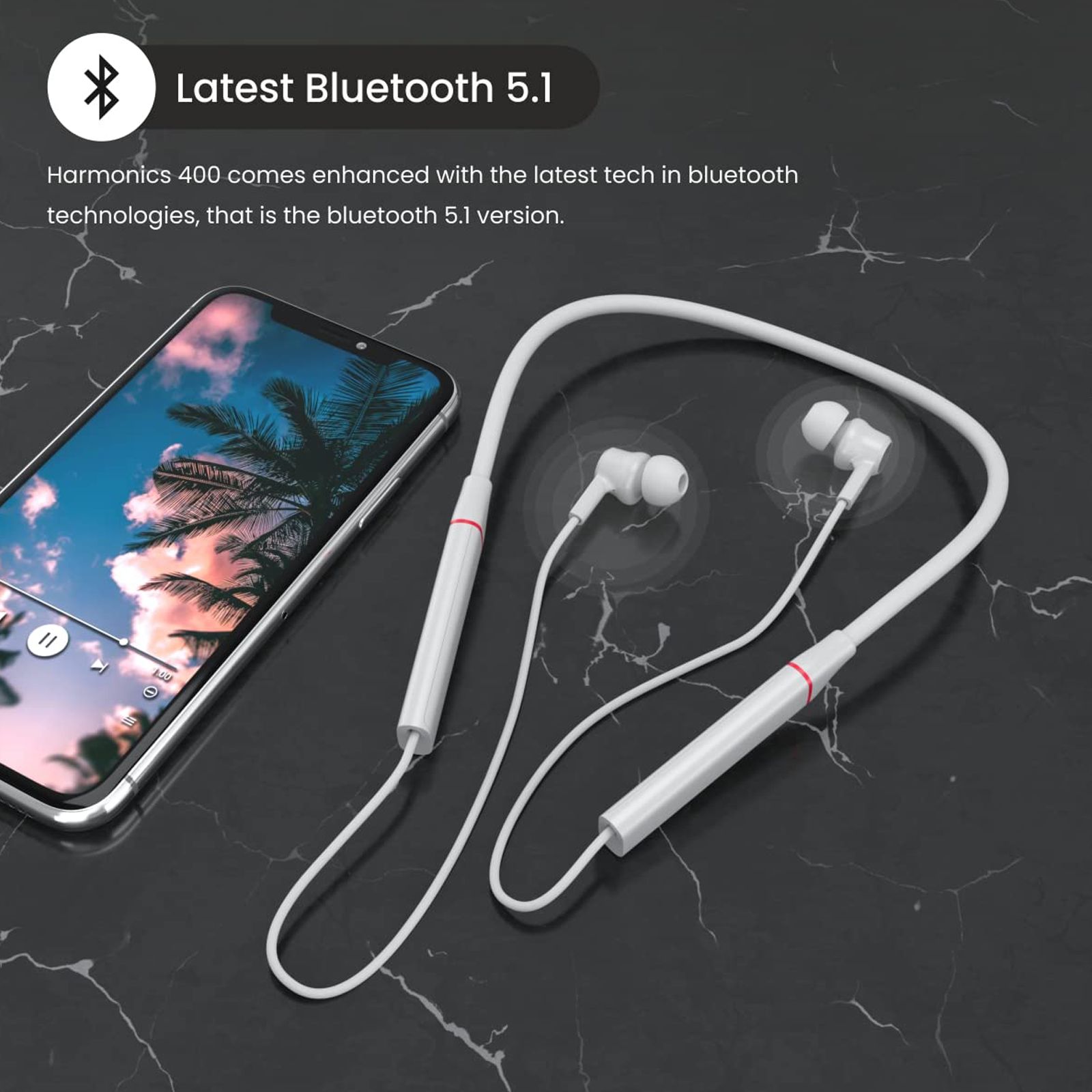 PORTRONICS Harmonics 400 POR 1589 In-Ear Wireless Earphone with Mic (Hi-Fidelity Sound, Grey)_5