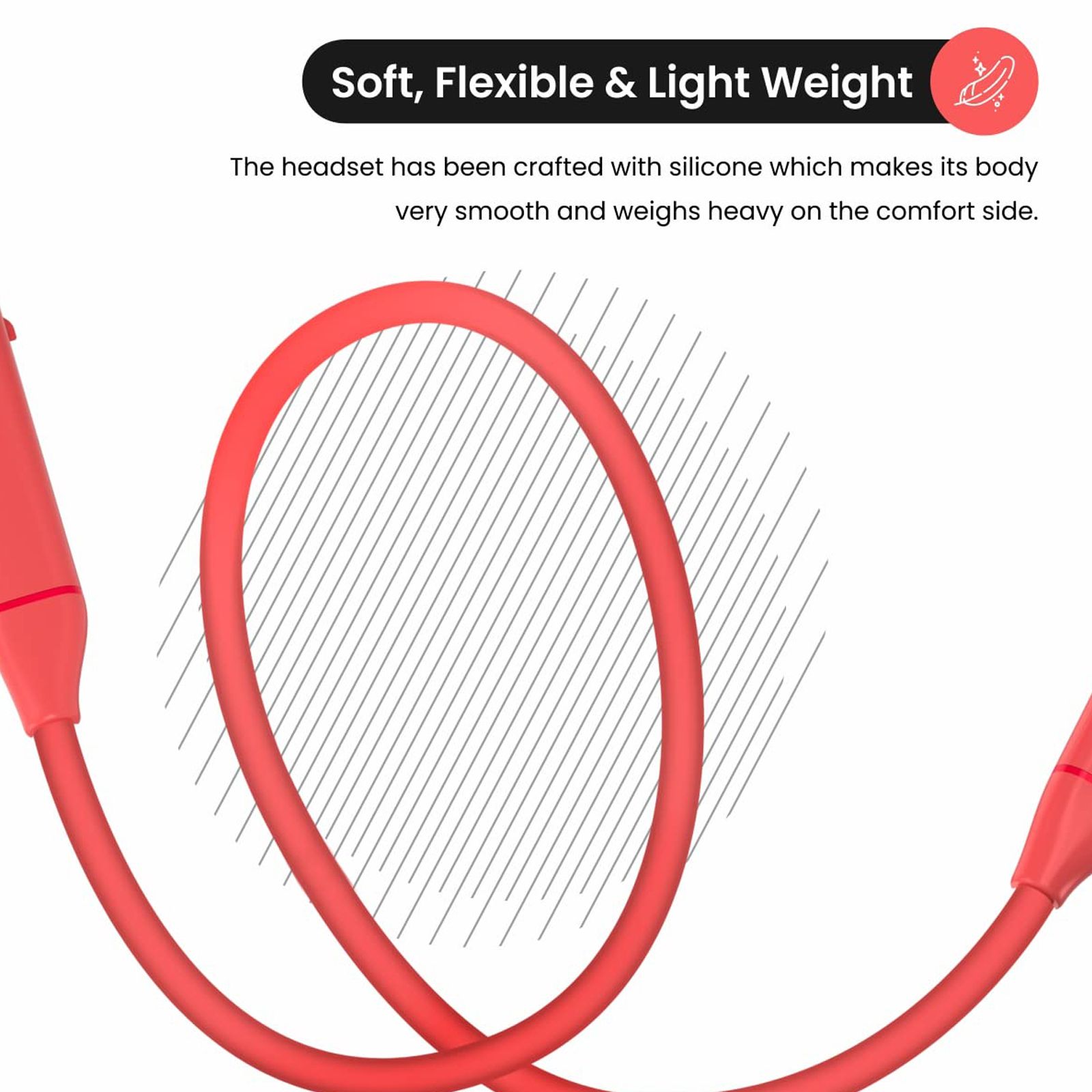 PORTRONICS Harmonics 400 In-Ear Wireless Earphone with Mic (Bluetooth 5.1, Hi-Fidelity Sound, Red) PORTRONICS Harmonics 400 In-Ear Wireless Earphone with Mic (Bluetooth 5.1, Hi-Fidelity Sound, Red)_3