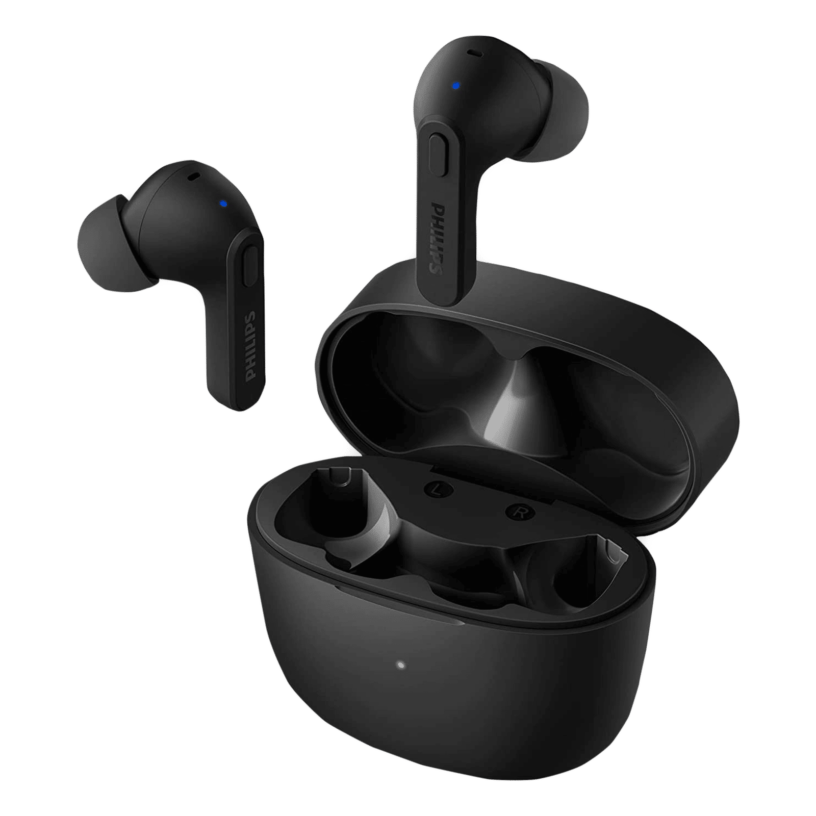 PHILIPS TAT2206BK/00 TWS Earbuds with Noise Isolation (IPX4 Sweat & Water Resistant, 18 Hours Playback, Black)_1