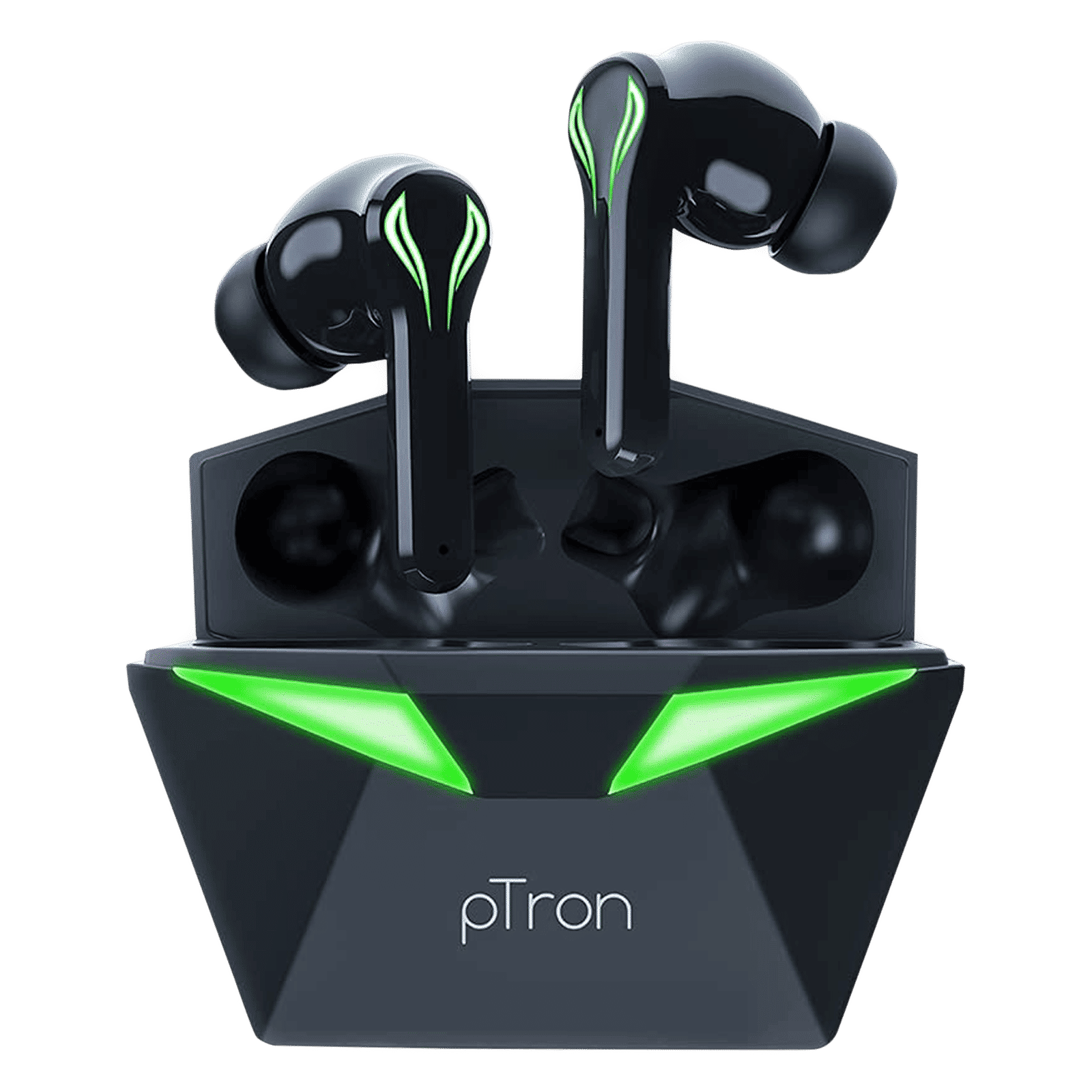 pTron Bassbuds Jade 140318089 TWS Earbuds with Passive Noise Cancellation (IPX4 Sweat & Water Resistant, 120 Hours Playback, Black)_1