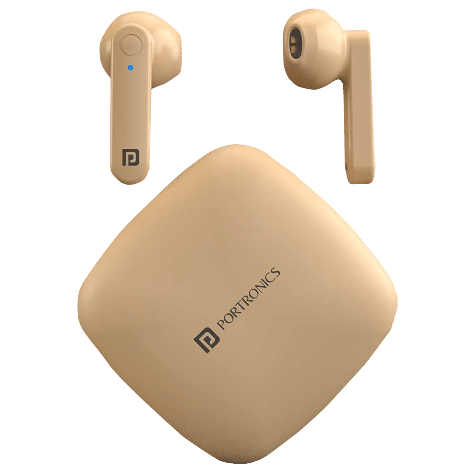 PORTRONICS Harmonics Twins S2 POR 1348 TWS Earbuds (Sweatproof & Water Resistant, 20 Hours Playback, Cream) PORTRONICS Harmonics Twins S2 POR 1348 TWS Earbuds (Sweatproof & Water Resistant, 20 Hours Playback, Cream)_1