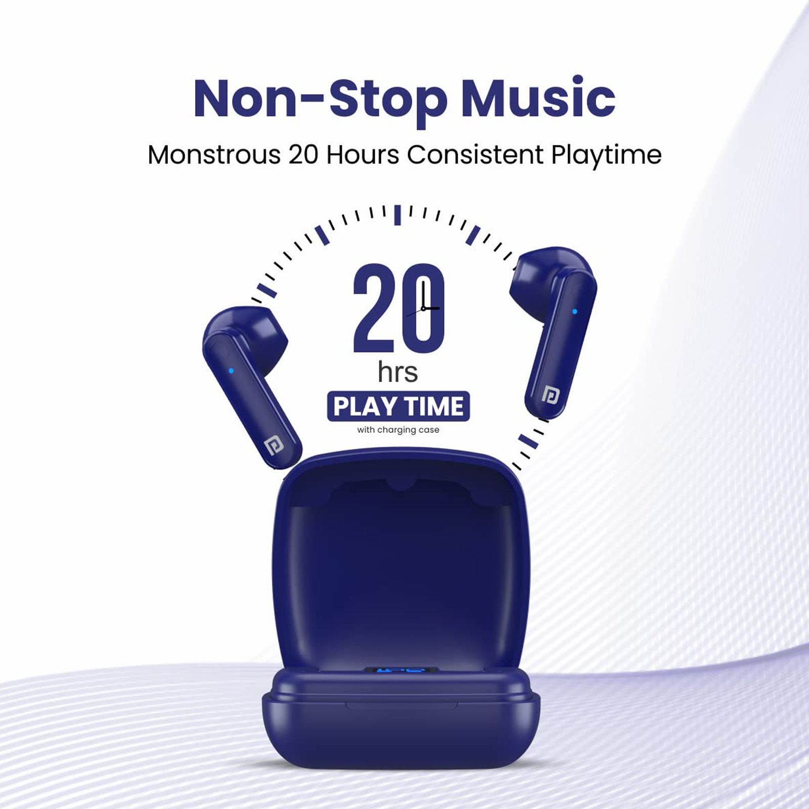 PORTRONICS Harmonics Twins S2 POR 1527 TWS Earbuds (Sweatproof & Water Resistant, 20 Hours Playback, Blue)_6