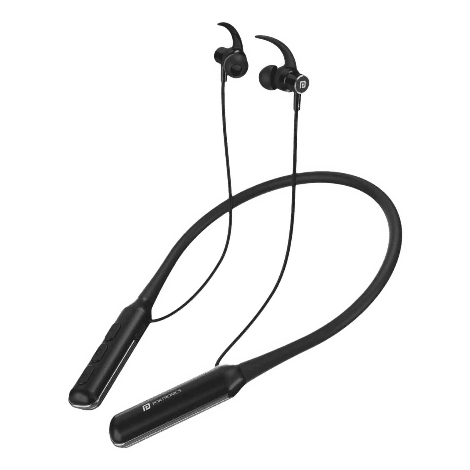 PORTRONICS Harmonics 250 POR 1552 Neckband (Splashproof, 60 Hours Playtime, Black) PORTRONICS Harmonics 250 POR 1552 Neckband (Splashproof, 60 Hours Playtime, Black)_1