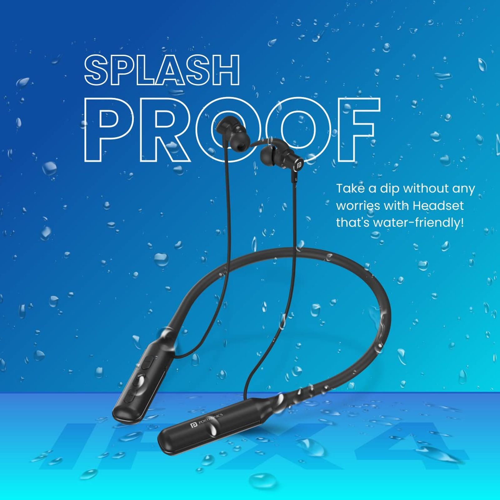 PORTRONICS Harmonics 250 POR 1552 Neckband (Splashproof, 60 Hours Playtime, Black) PORTRONICS Harmonics 250 POR 1552 Neckband (Splashproof, 60 Hours Playtime, Black)_4