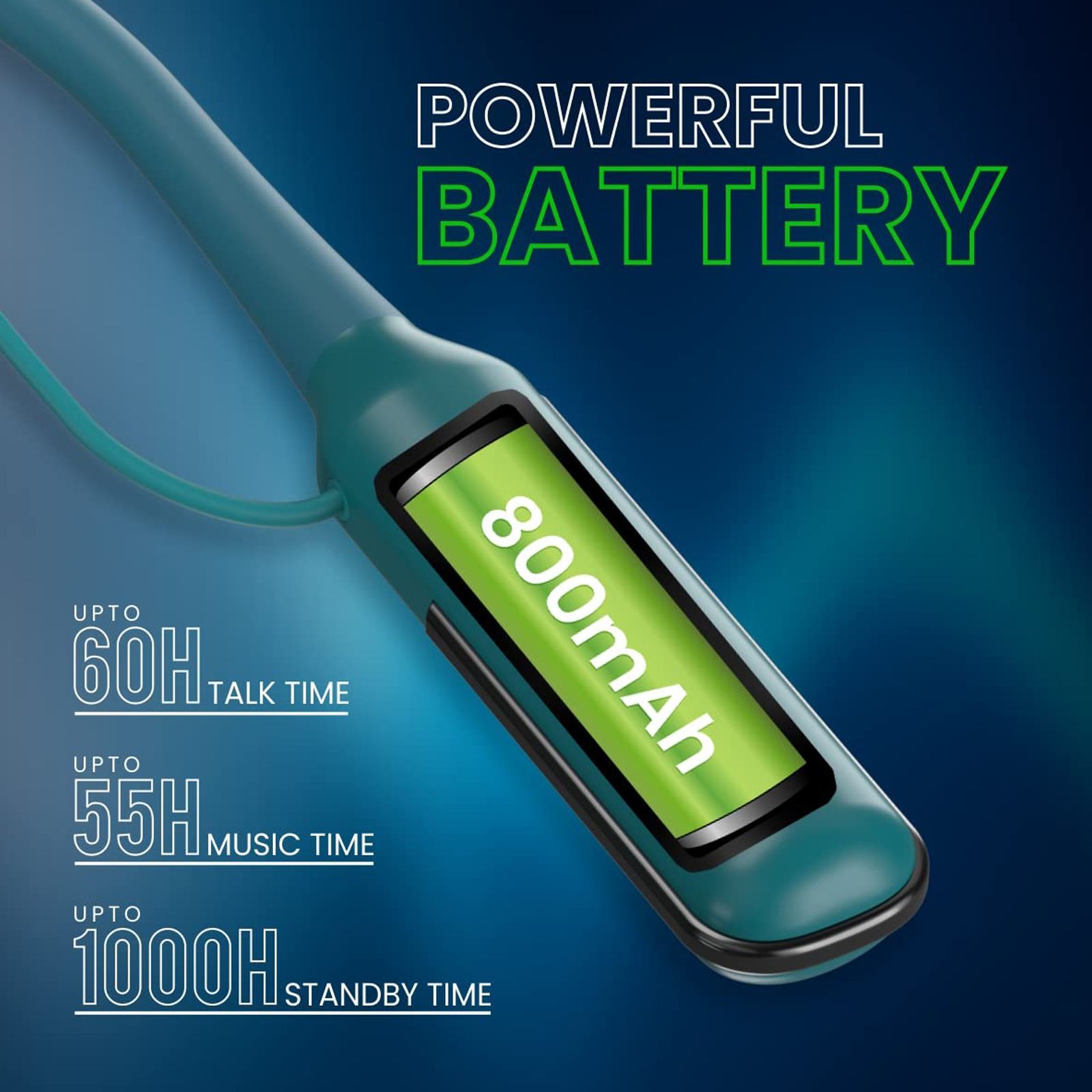 PORTRONICS Harmonics 250 POR 1553 Neckband (Water Resistant, 60 Hours Playtime, Green)_6