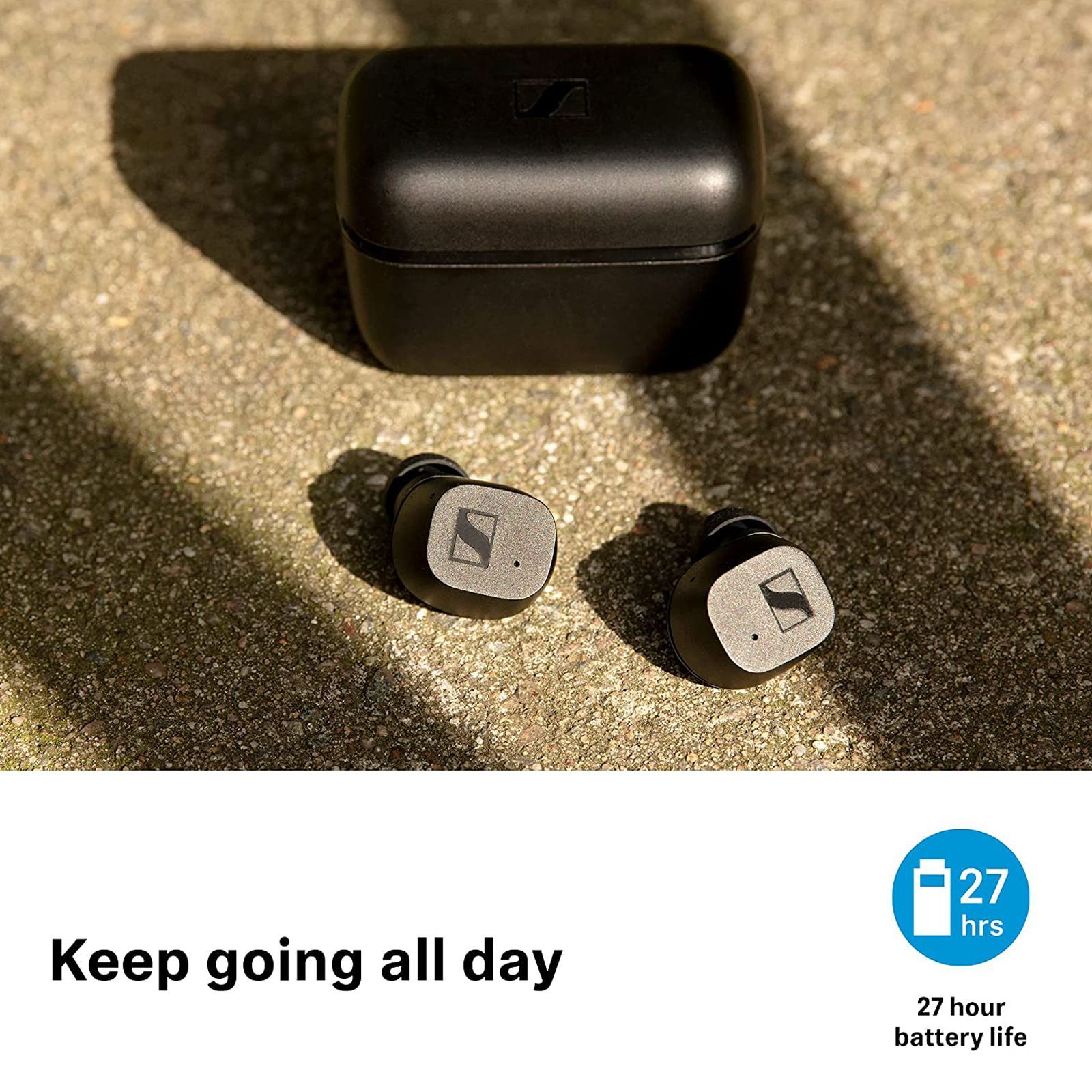 SENNHEISER CX 200 TW1 TWS Earbuds with Passive Noise Cancellation (IPX4 Splash Resistant, 27 Hours Playback, Black)_5