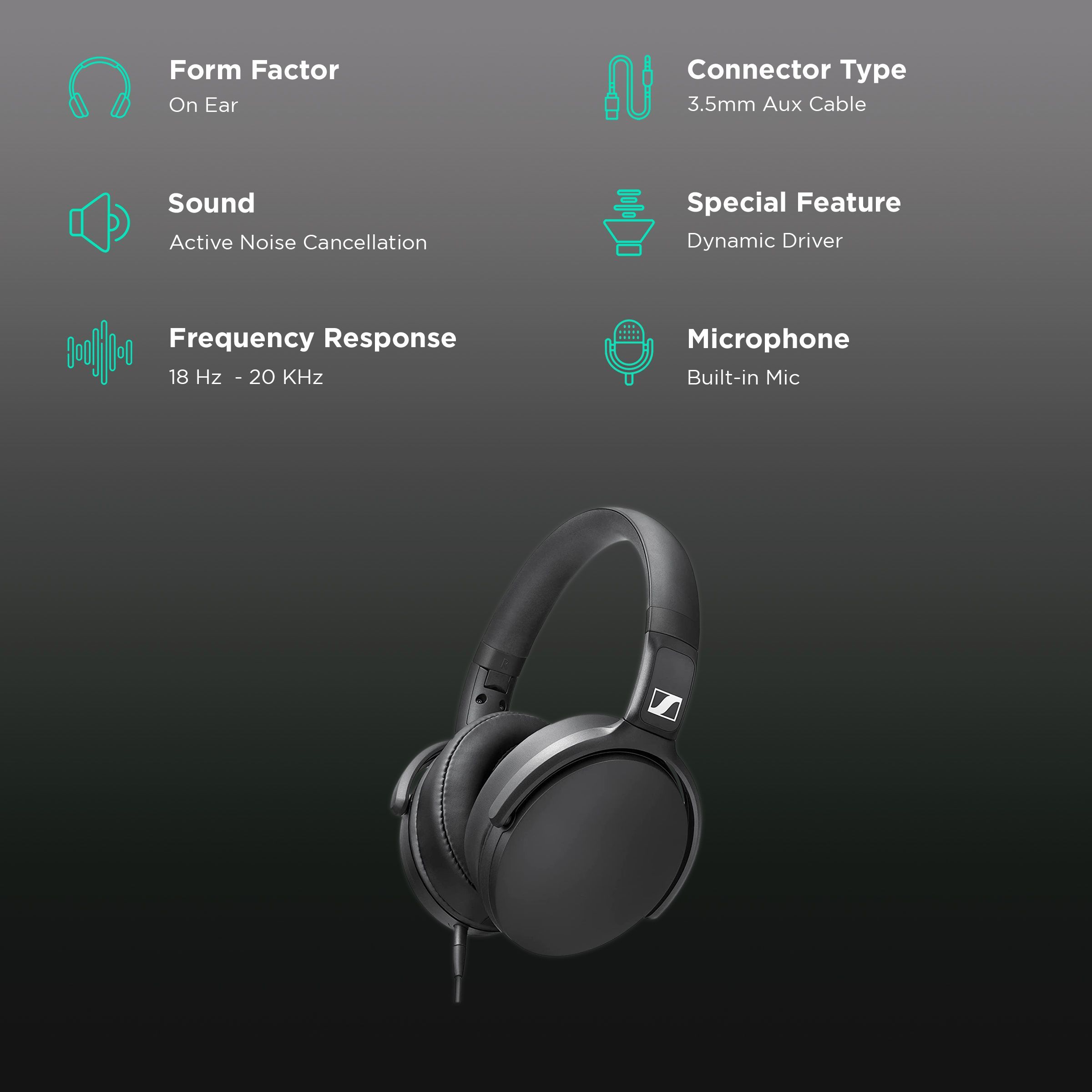 SENNHEISER HD 400s Over-Ear Wired Headphone with Mic (Dynamic Deep Bass with Superior Sound Quality, Black)_2