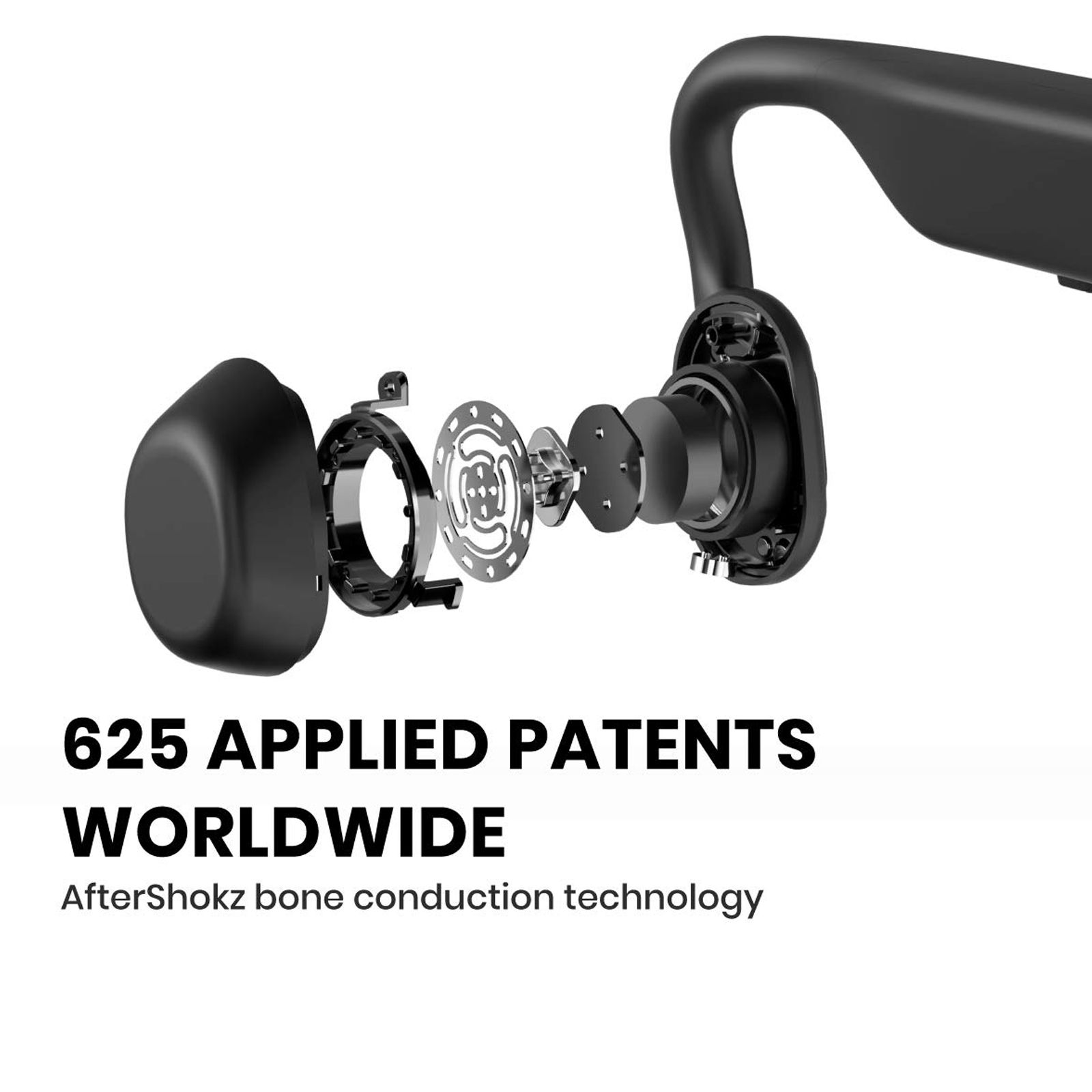 AfterShokz OpenMove Bone Conduction Bluetooth Headphone with Noise Isolation (IP55 Water Resistant, Deep Bass, Grey)_7