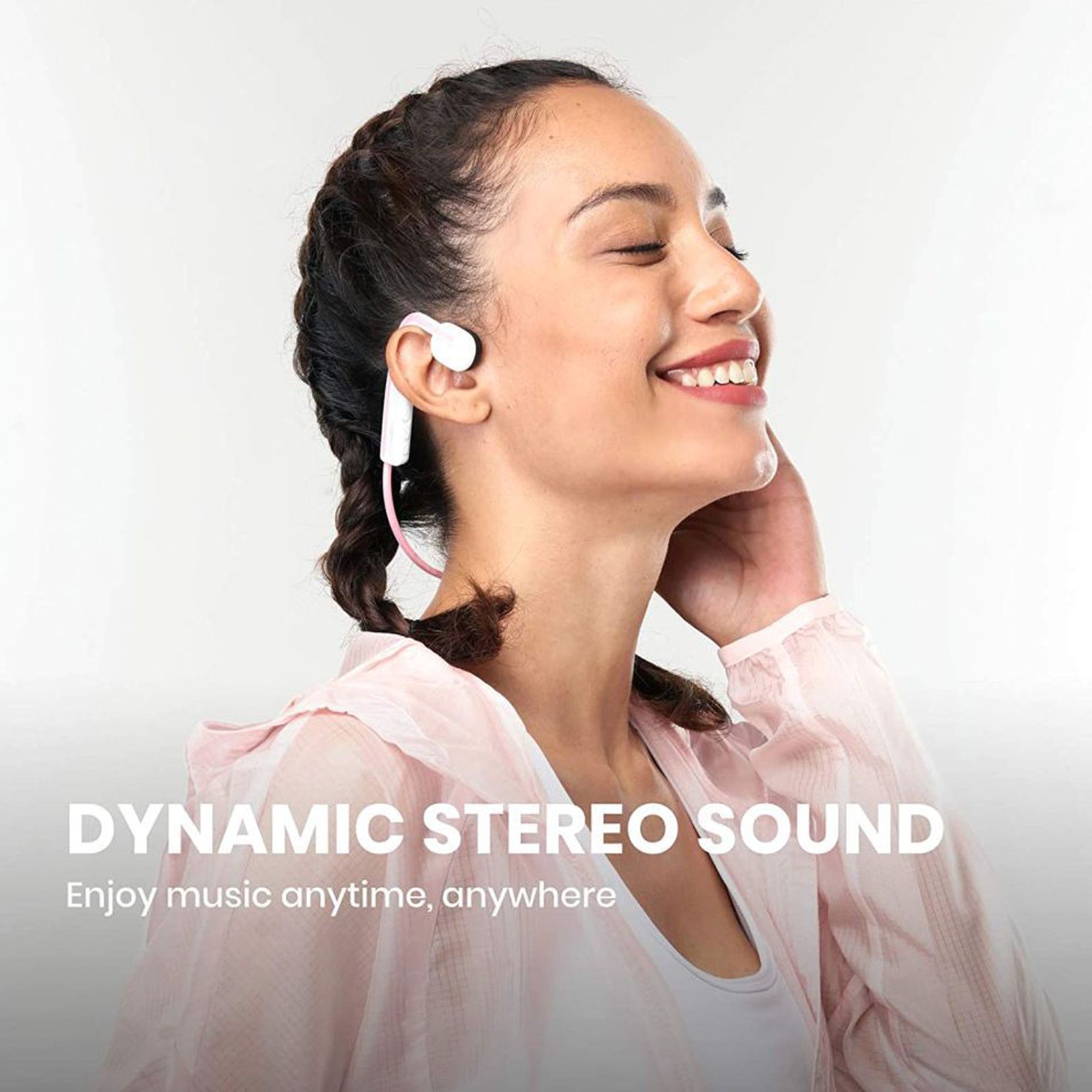 AfterShokz OpenMove Bone Conduction Bluetooth Headphone with Noise Isolation (IP55 Water Resistant, Deep Bass, Pink) AfterShokz OpenMove Bone Conduction Bluetooth Headphone with Noise Isolation (IP55 Water Resistant, Deep Bass, Pink)_4