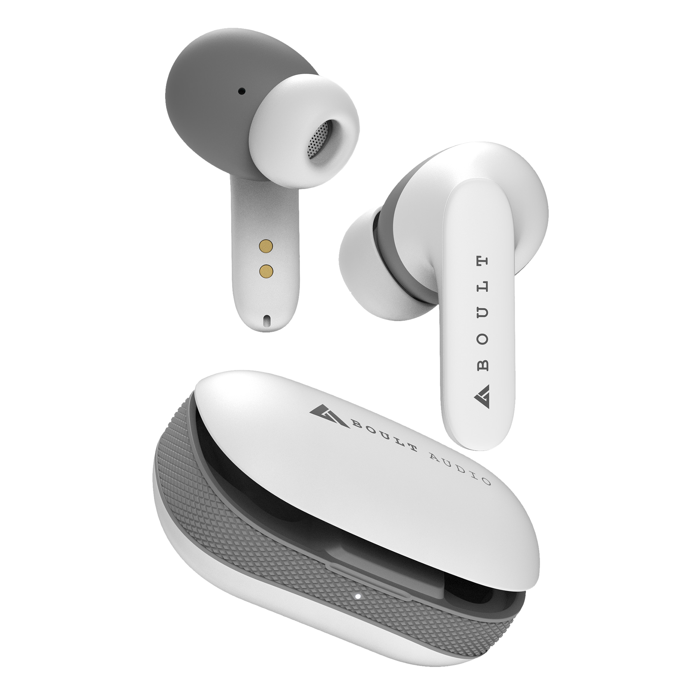GOBOULT AirBass Y1 TWS Earbuds (IPX5 Water Resistant, Upto 40 Hours Playback, White)_1