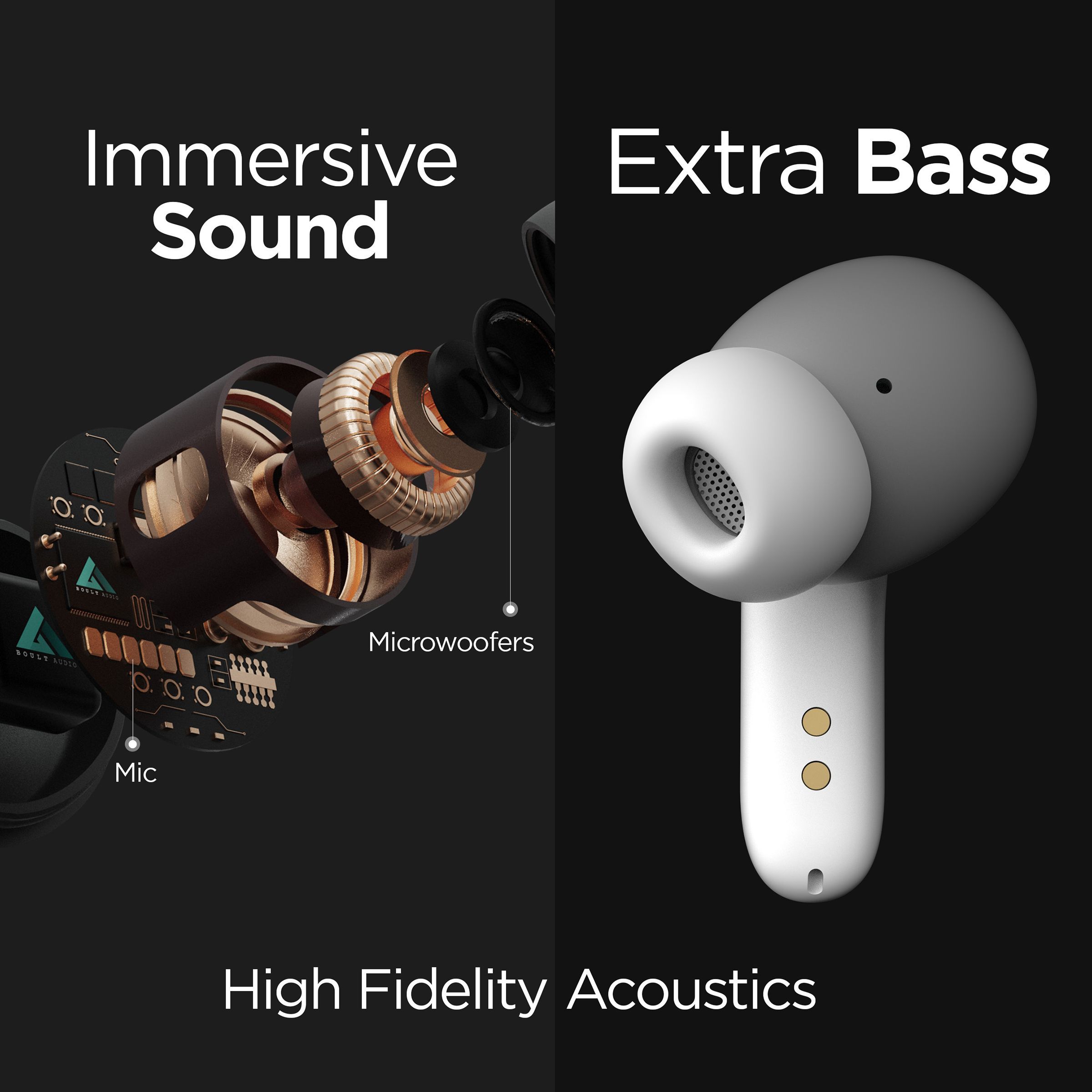 GOBOULT AirBass Y1 TWS Earbuds (IPX5 Water Resistant, Upto 40 Hours Playback, White)_6