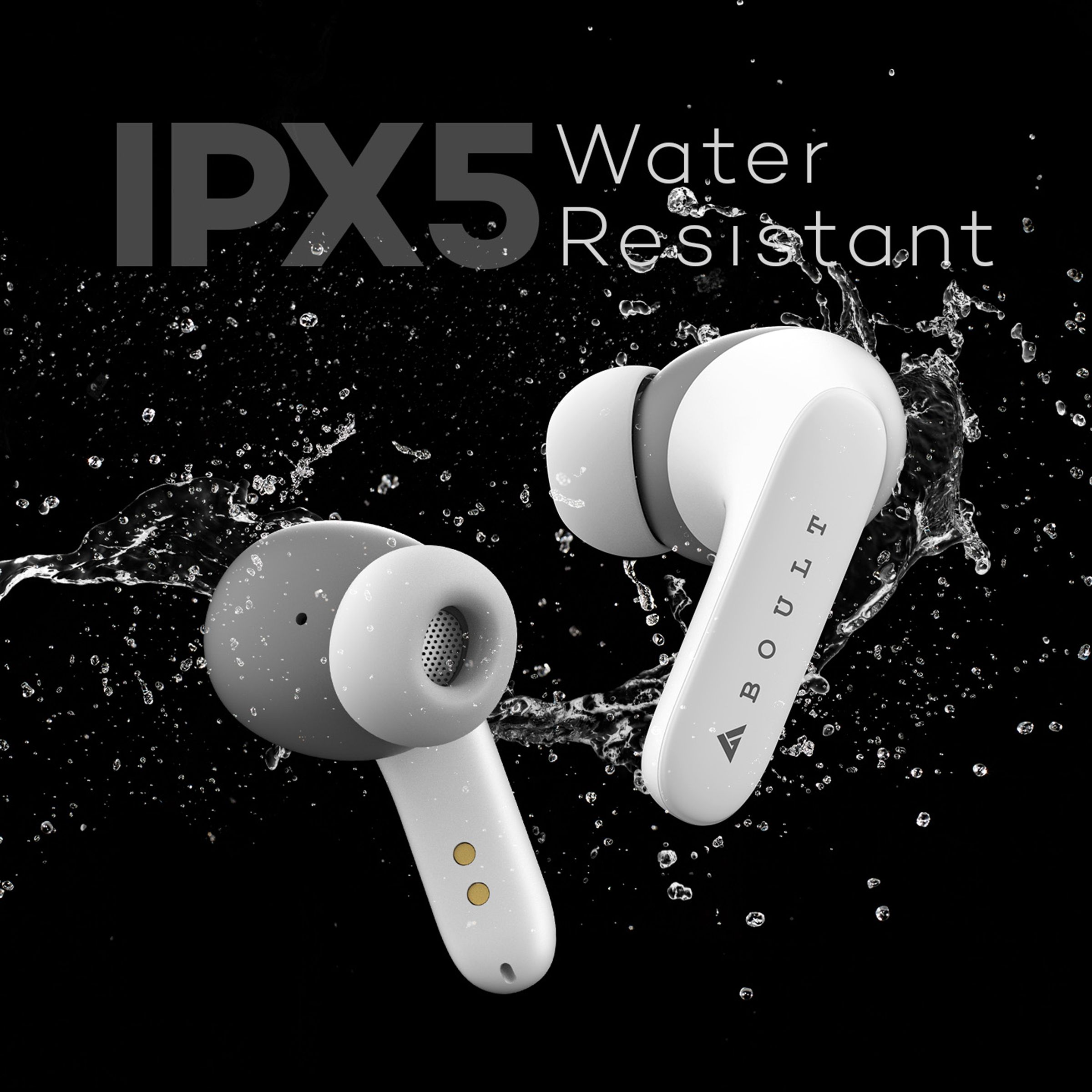 GOBOULT AirBass Y1 TWS Earbuds (IPX5 Water Resistant, Upto 40 Hours Playback, White)_3