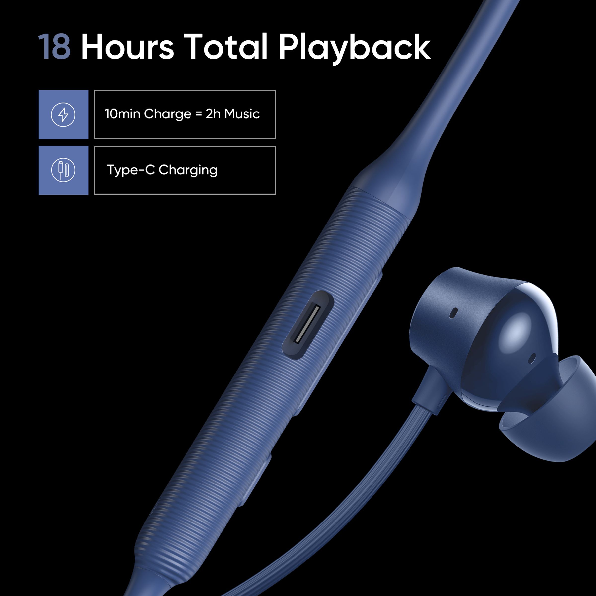 DIZO by realme TechLife Wireless Power DA2125 Neckband with Environmental Noise Cancellation (IPX4 Resistant, 18 Hours Playback, Violet Blue)_10