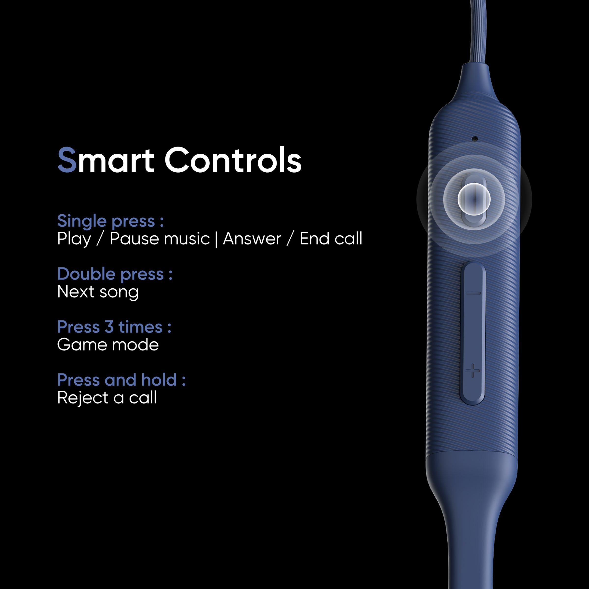 DIZO by realme TechLife Wireless Power DA2125 Neckband with Environmental Noise Cancellation (IPX4 Resistant, 18 Hours Playback, Violet Blue)_13