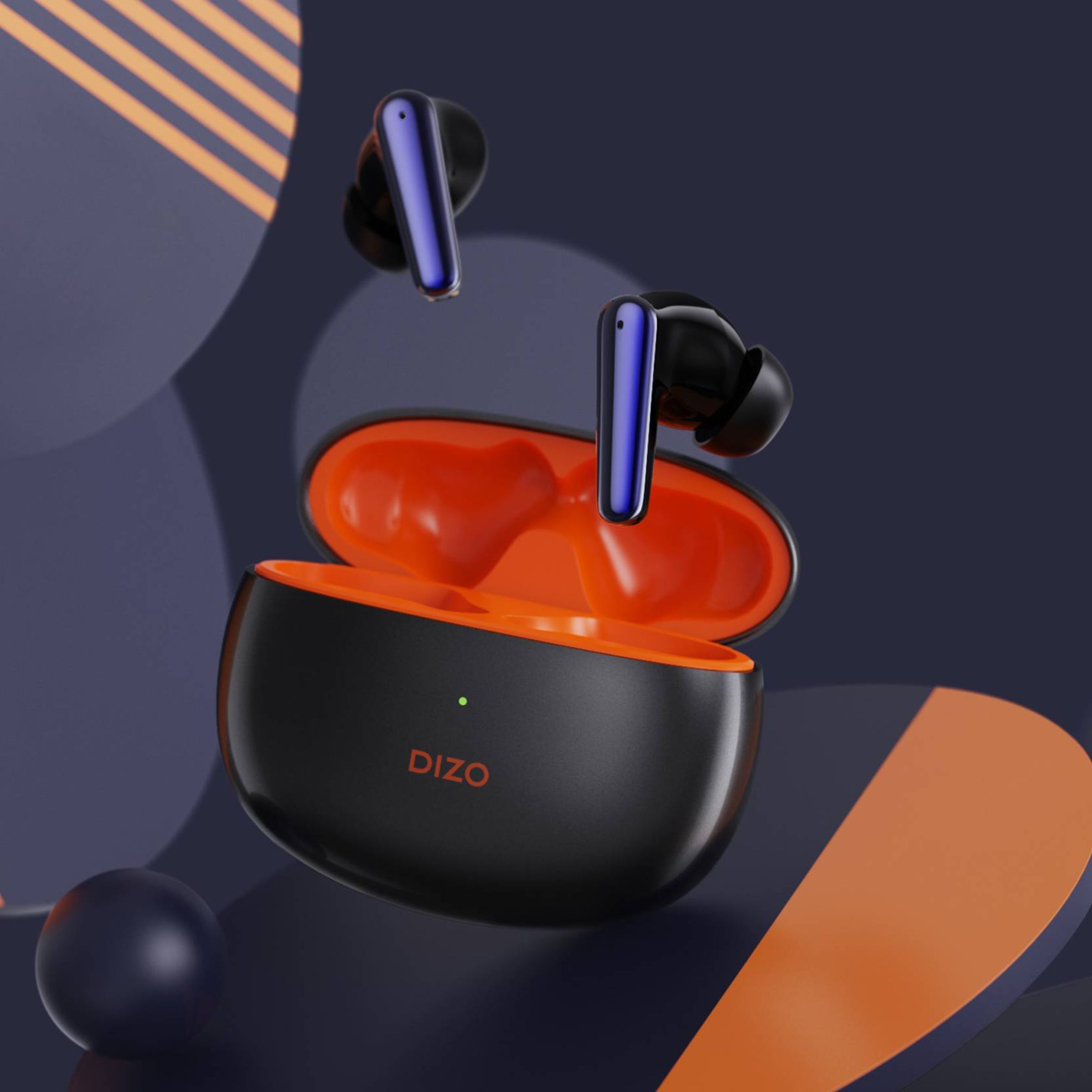 DIZO by realme TechLife Buds Z Pro 790100702 TWS Earbuds with Active Noise Cancellation (IPX4 Sweat & Water Resistant, 25 Hours Playback, Black/Orange)_6